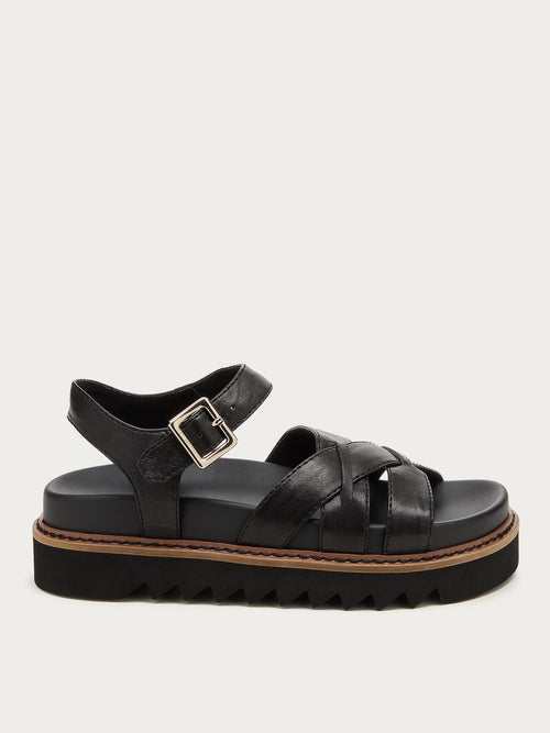 Kova Black Platform Sandals