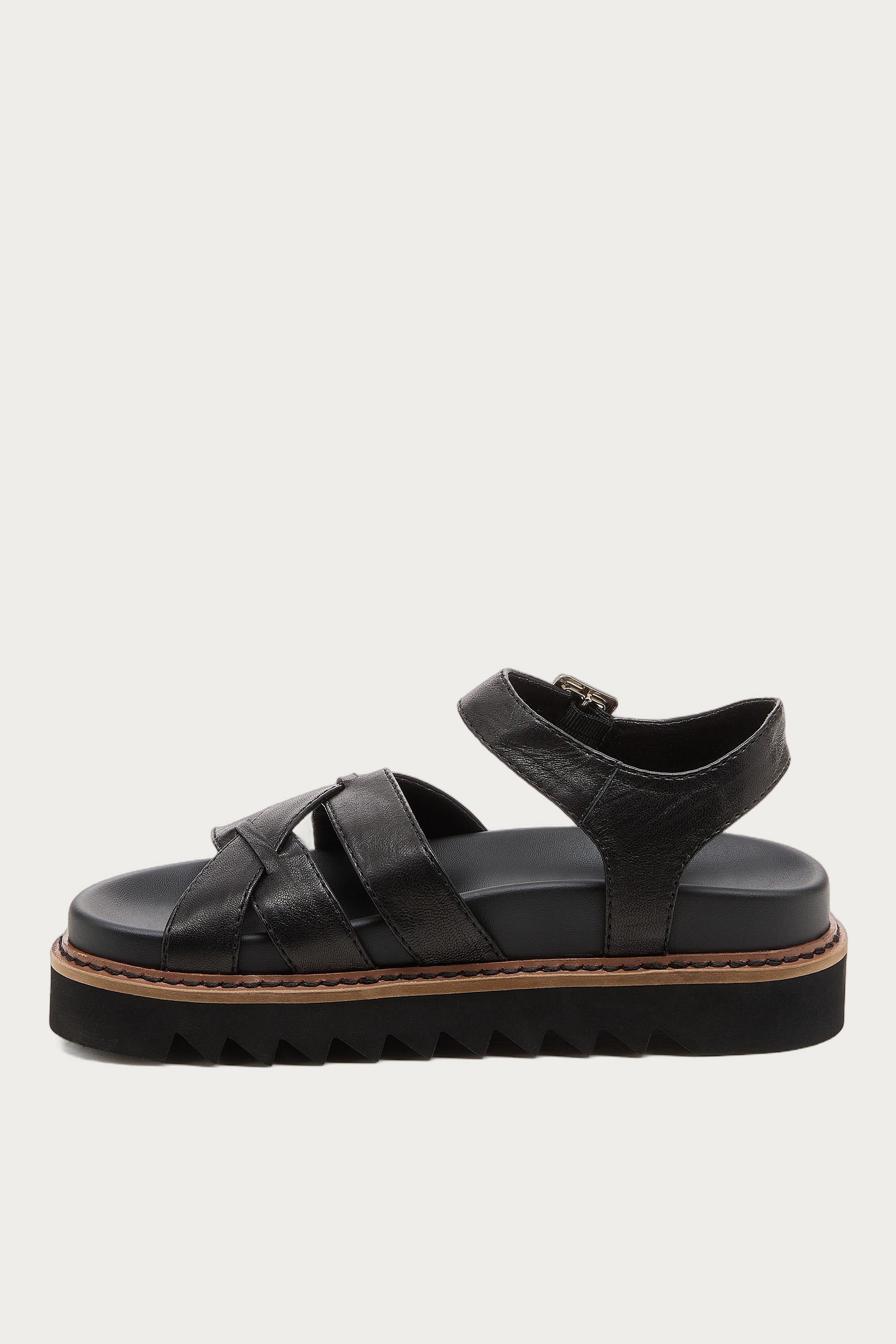 Kova Black Platform Sandals