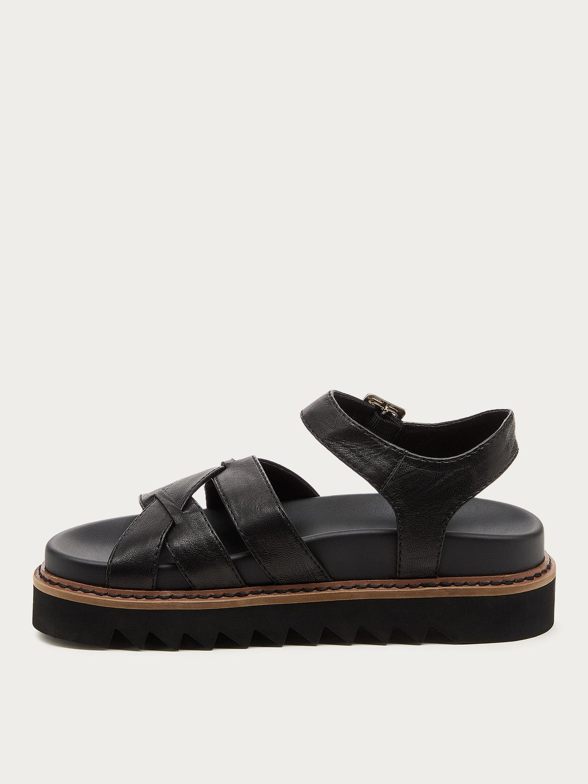 Kova Black Platform Sandals
