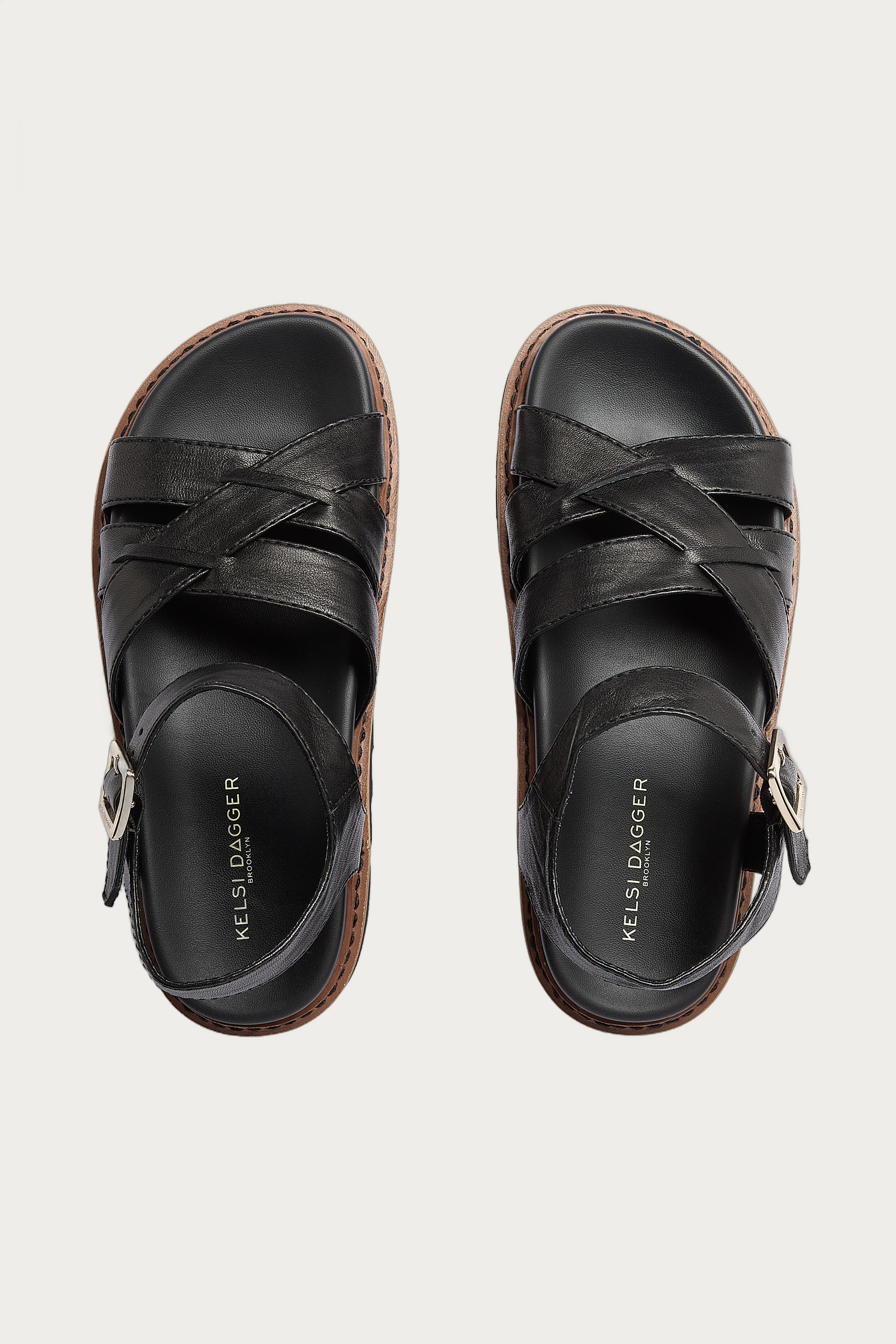 Kova Black Platform Sandals
