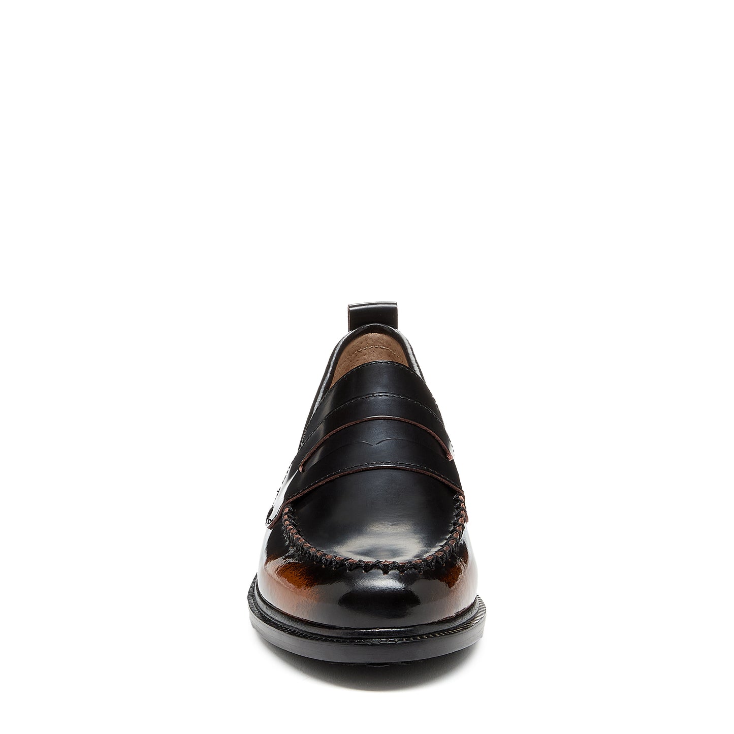 lens brushed off black loafers, interior comfort lining detail, Kelsi Dagger Brooklyn