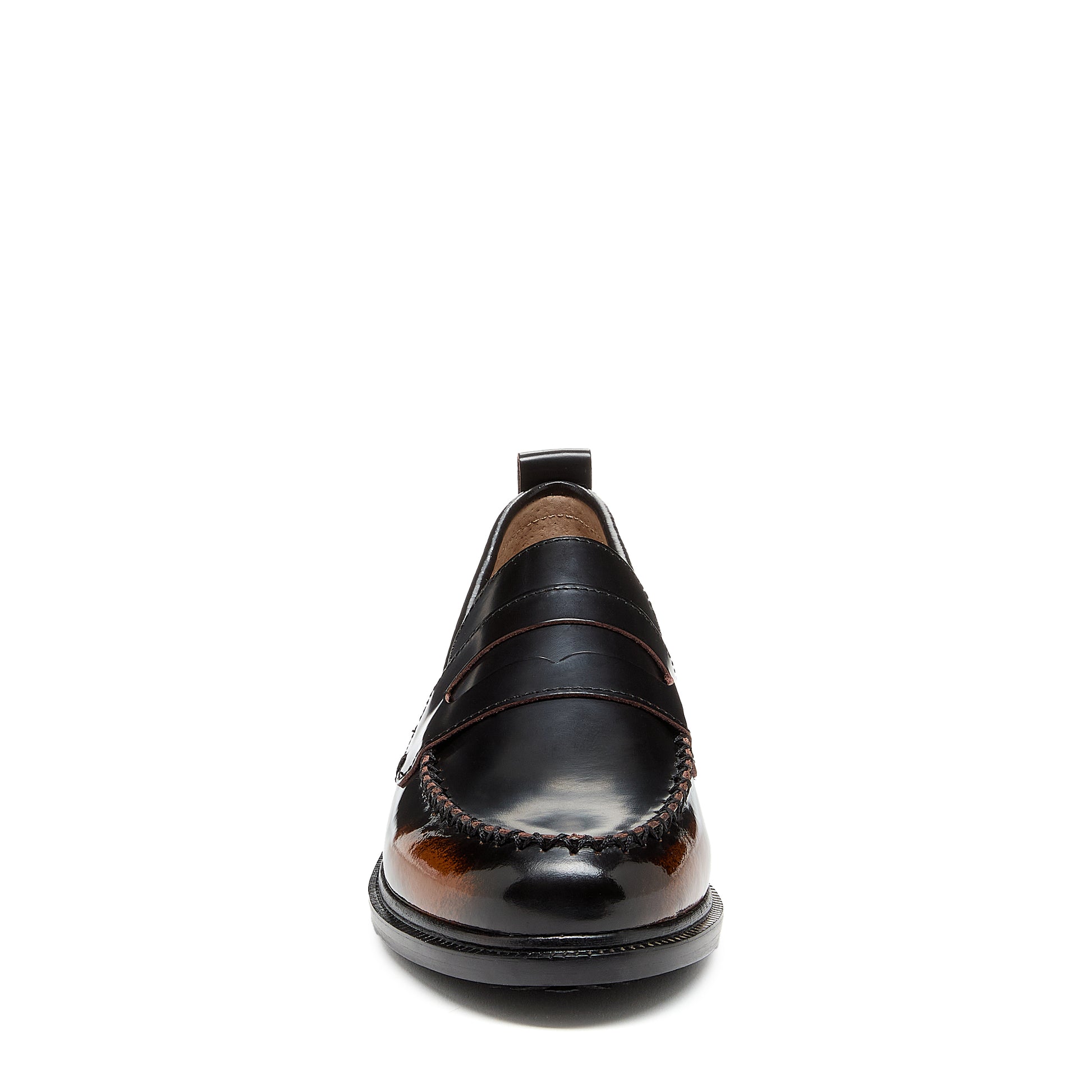 lens brushed off black loafers, interior comfort lining detail, Kelsi Dagger Brooklyn