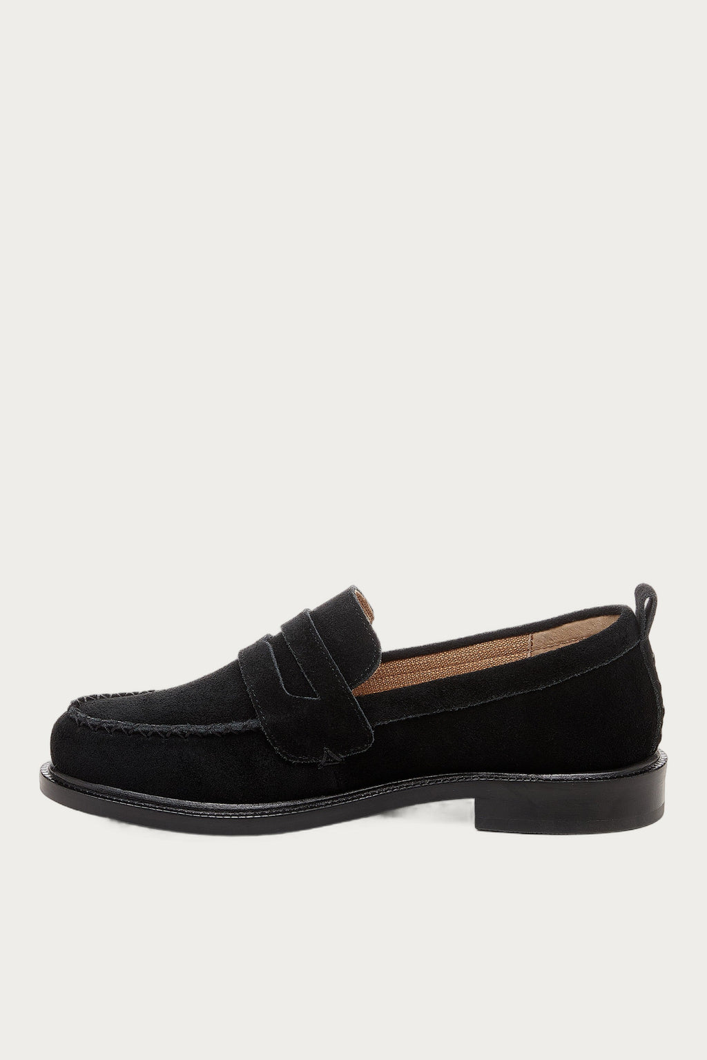 Lens All Black Suede Loafer