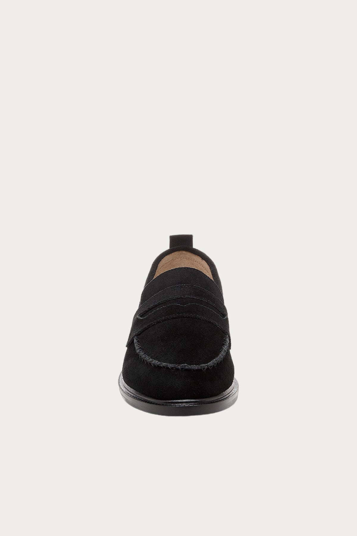 Lens All Black Suede Loafer