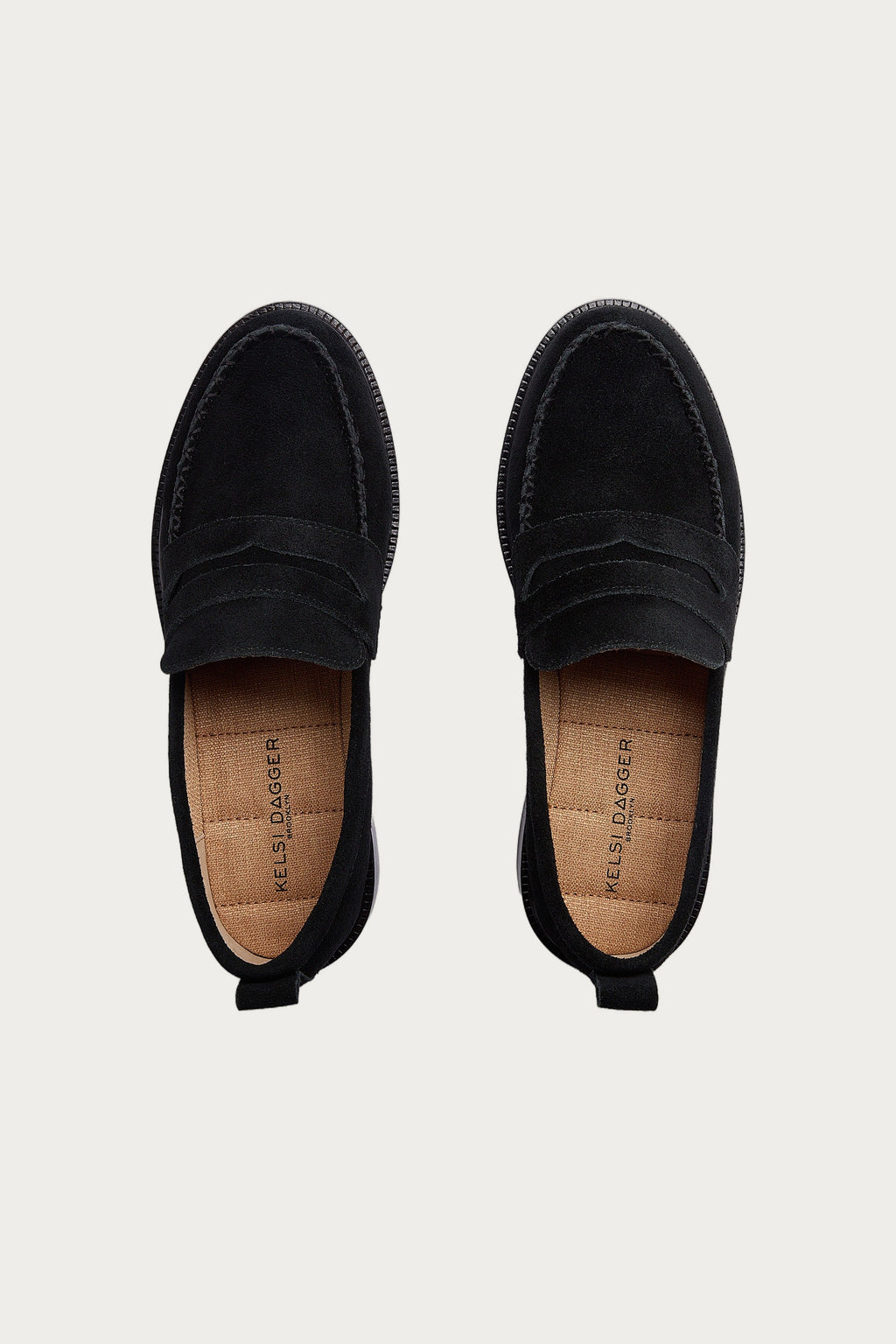 Lens All Black Suede Loafer