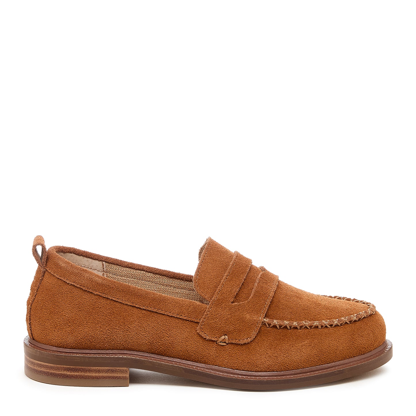 Lens Burnt Cognac Suede Loafers