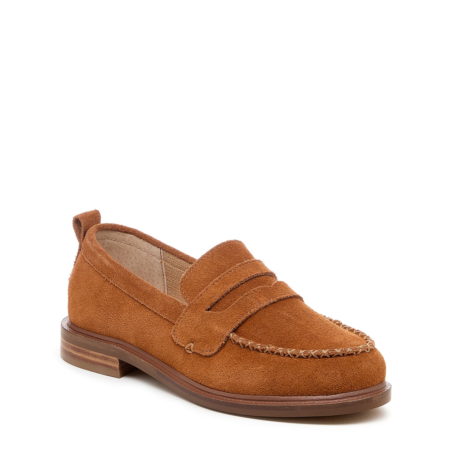 Lens Burnt Cognac Suede Loafers