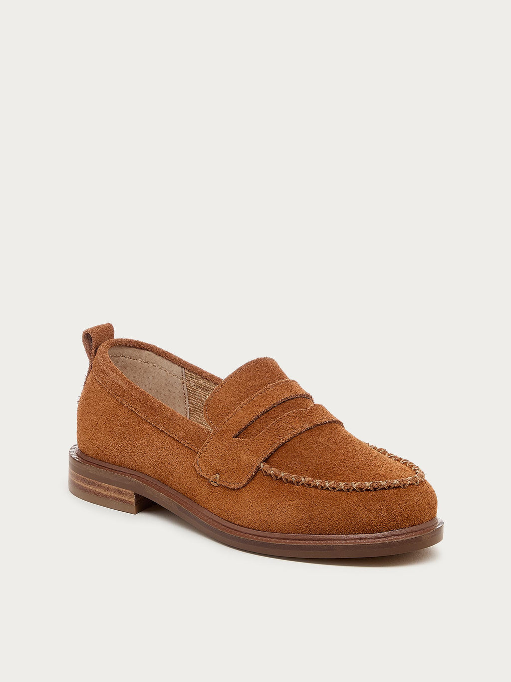 Lens Burnt Cognac Suede Loafers