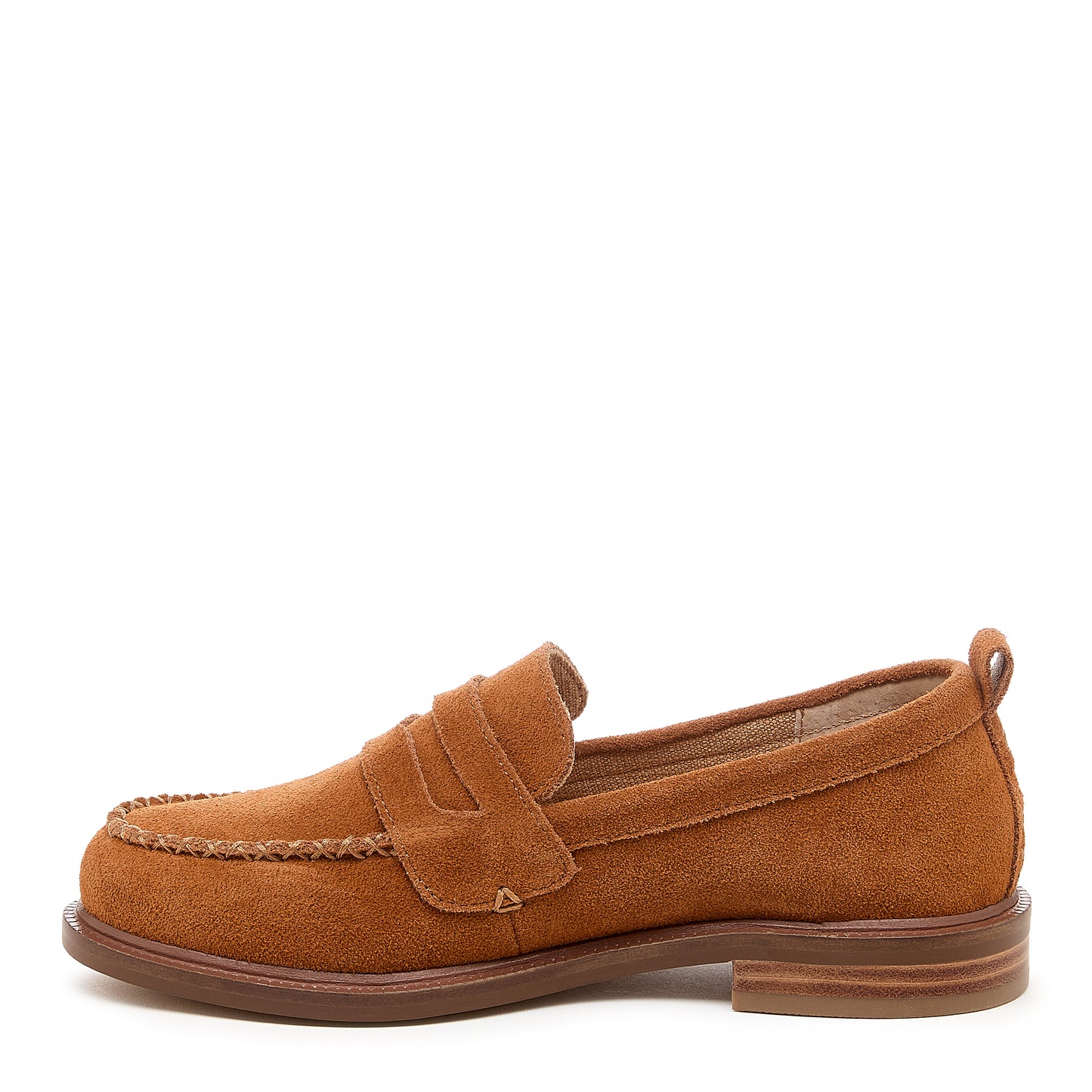 Lens Burnt Cognac Suede Loafers