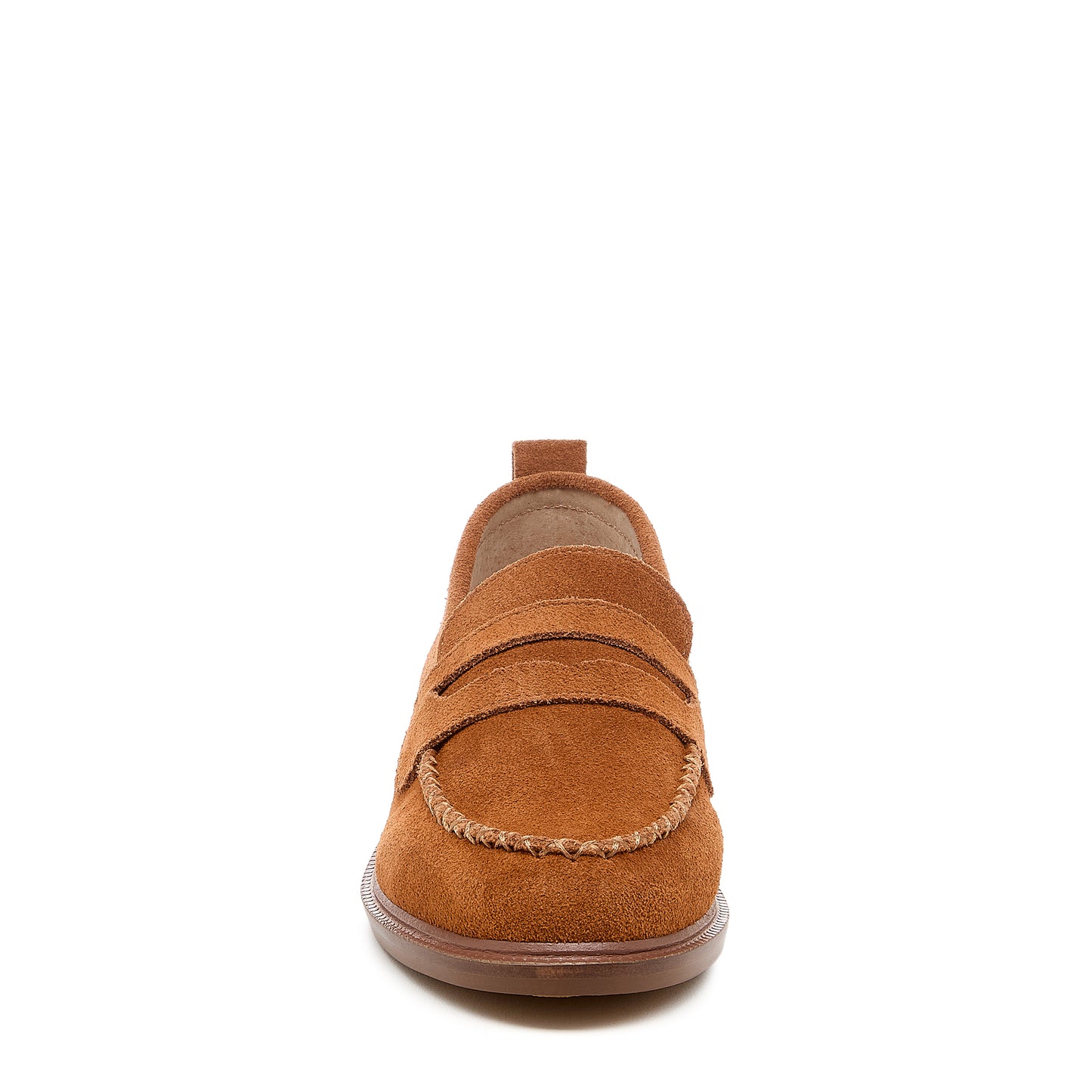 Lens Burnt Cognac Suede Loafers