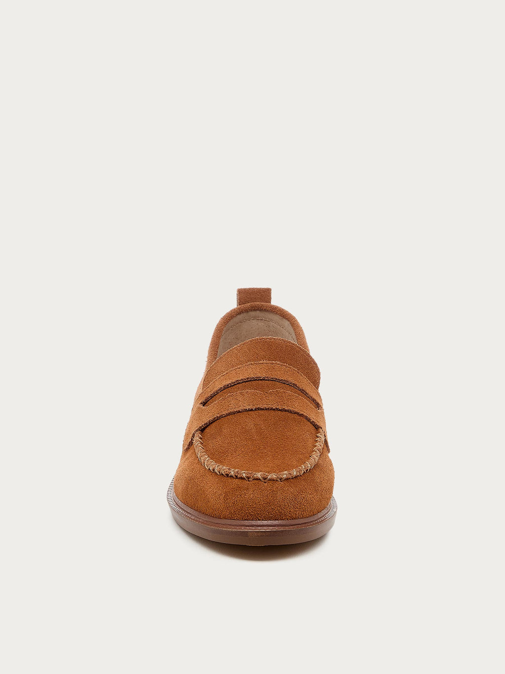 Lens Burnt Cognac Suede Loafers