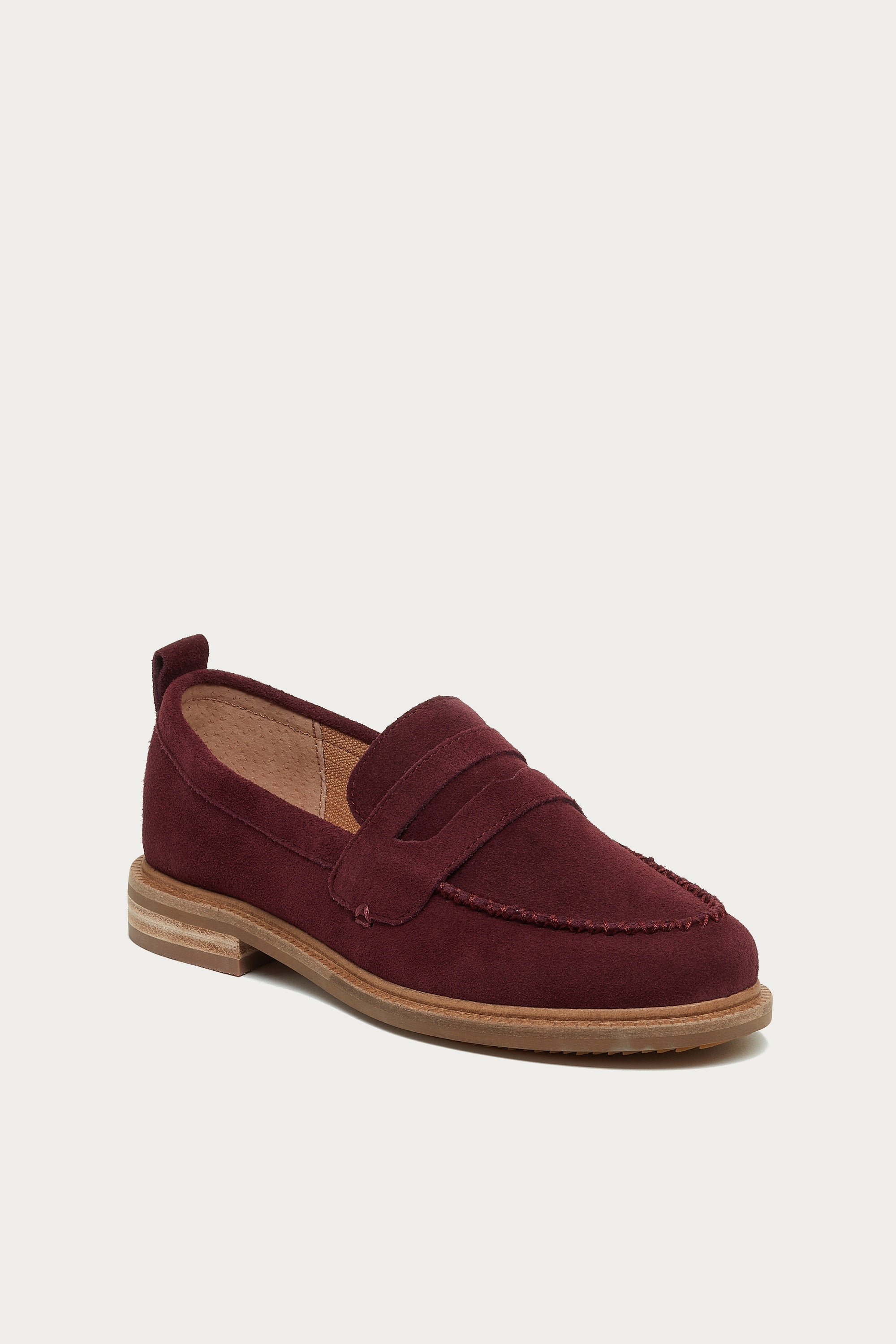 Lens Garnet Suede Loafers