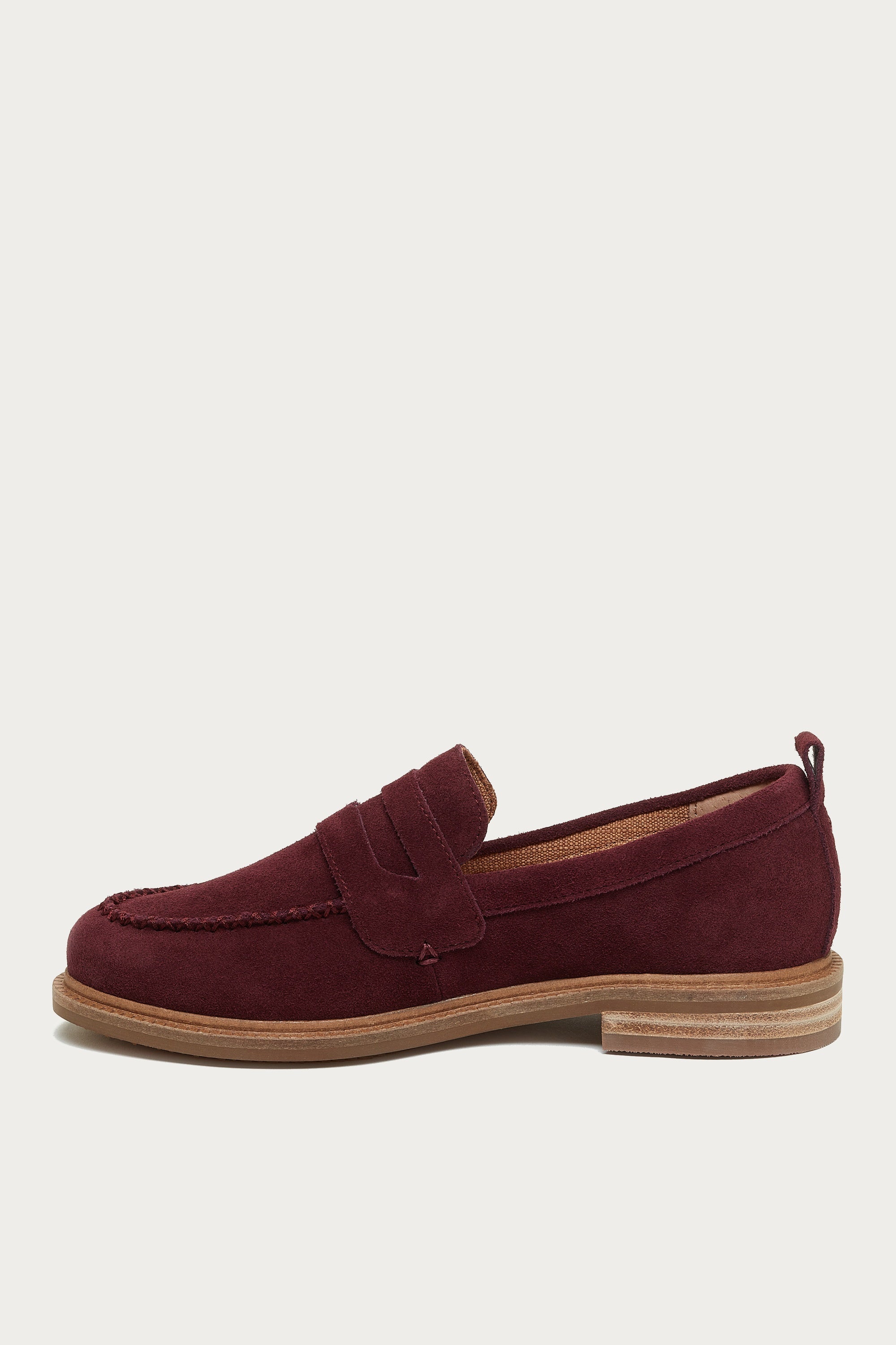 Lens Garnet Suede Loafers
