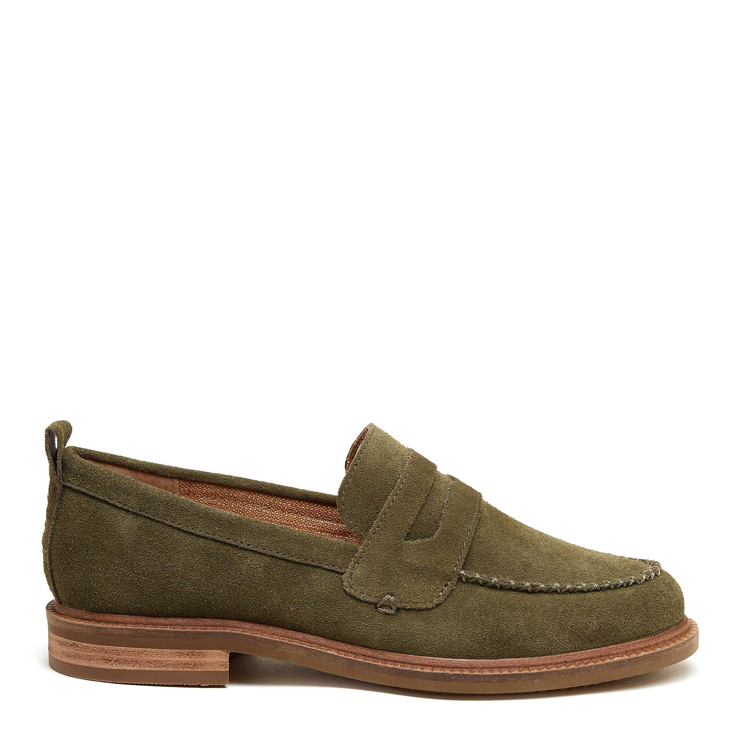 Women s Lens Olive Suede Loafers By Kelsi Dagger BK women-s-lens-olive-suede-loafers-by-kelsi-dagger-bk