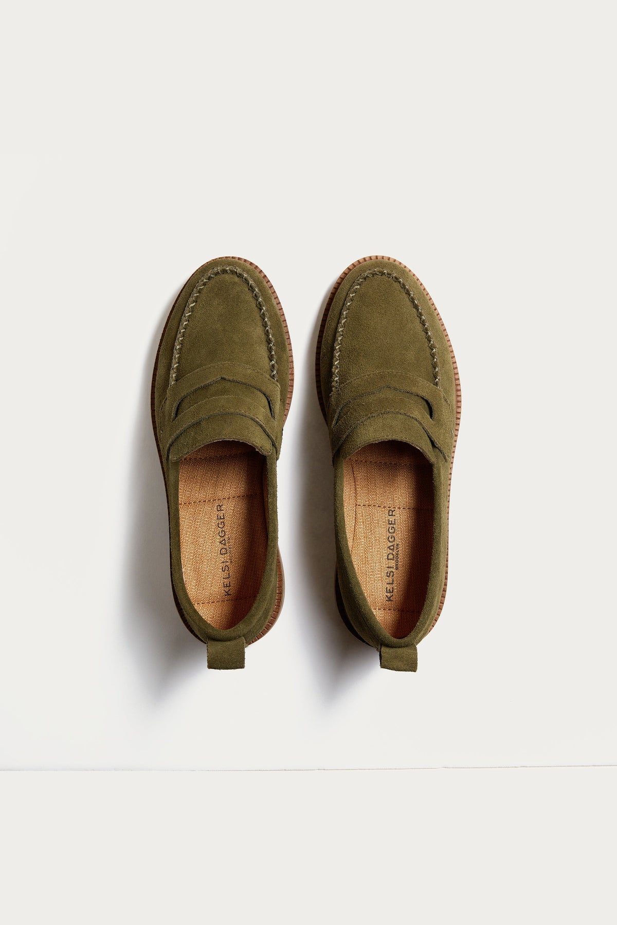 Lens Olive Wide Width Loafers