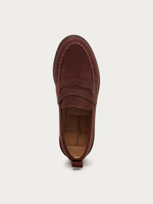 Lens Warm Brown Suede Loafer