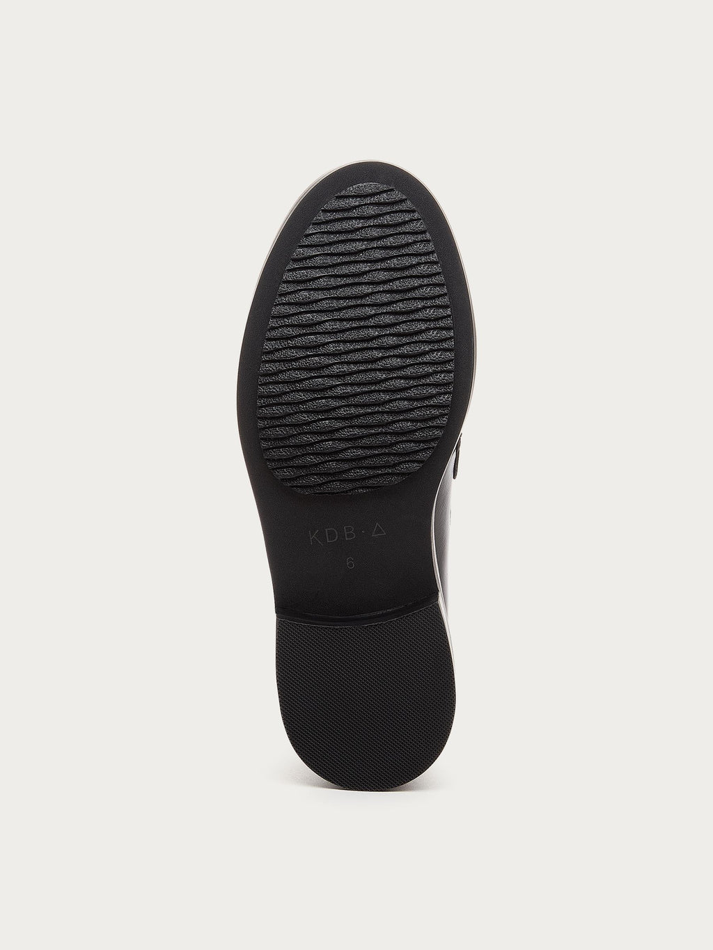 Lens Black Crinkle Leather Loafers