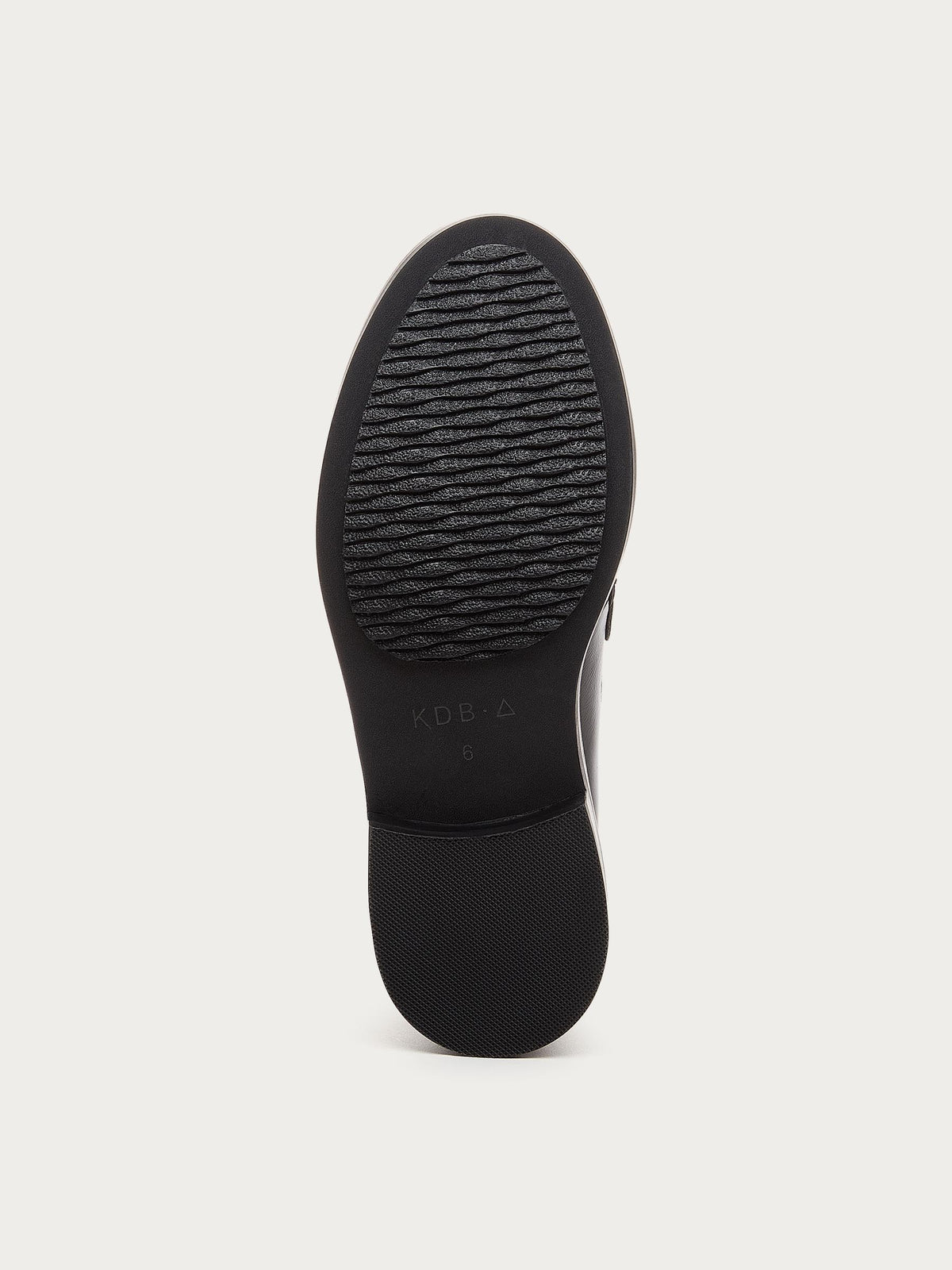 Lens Black Crinkle Leather Loafers