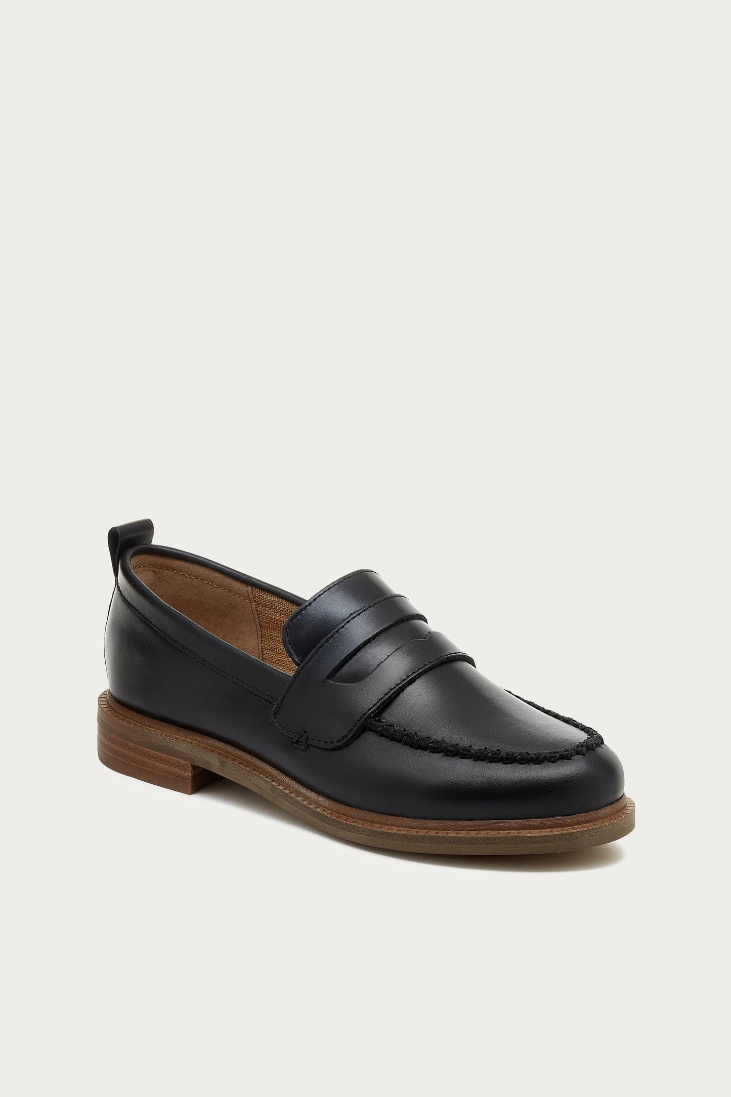 Lens Black Glossy Leather Loafers