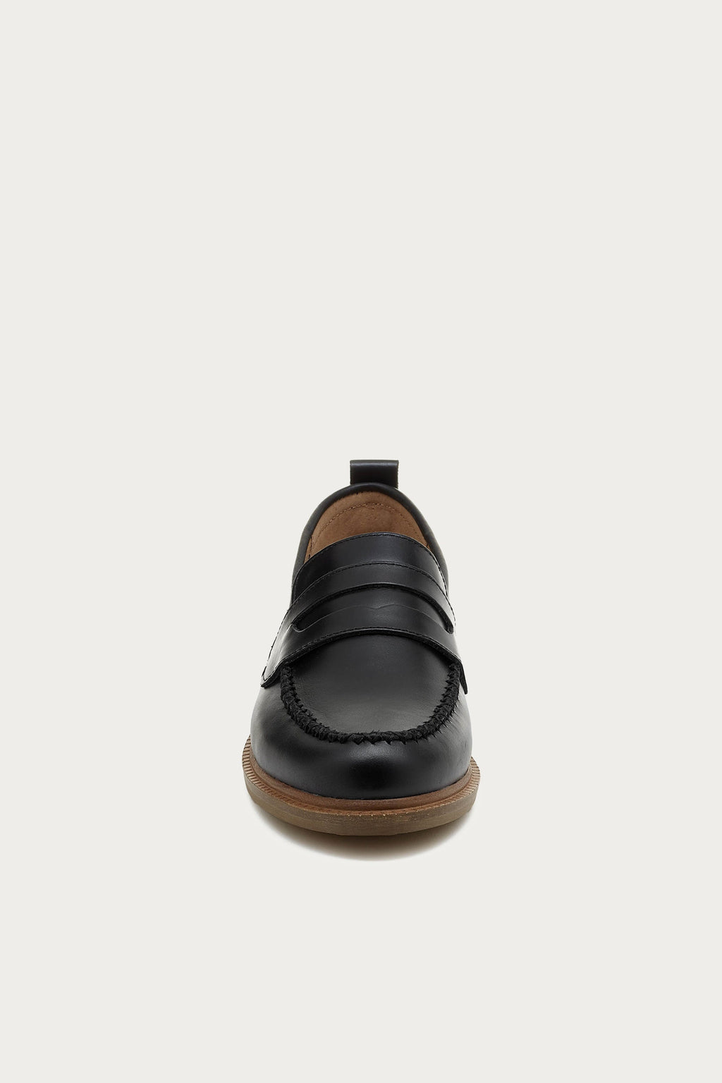 Lens Black Glossy Leather Loafers