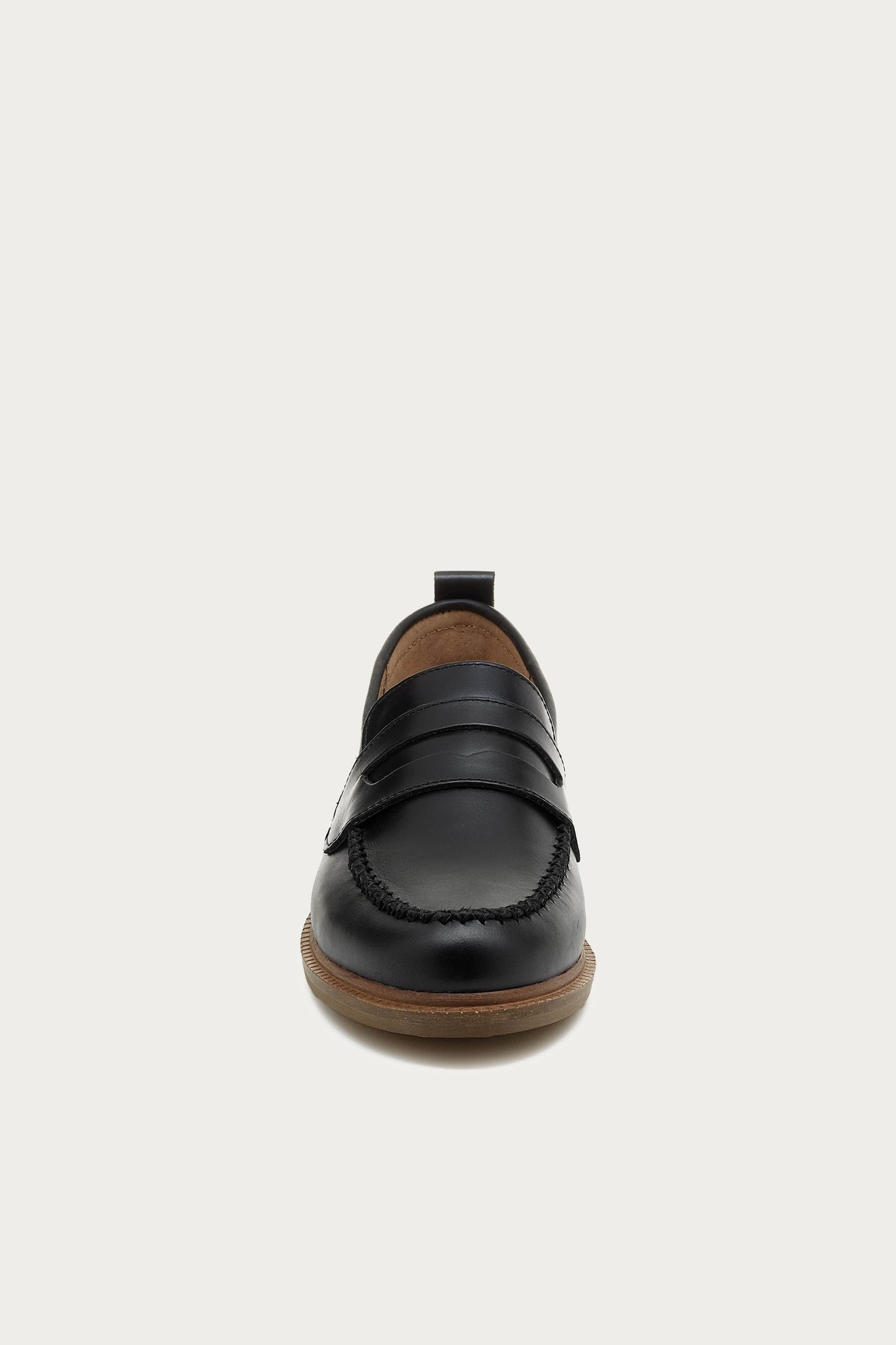 Lens Black Glossy Leather Loafers