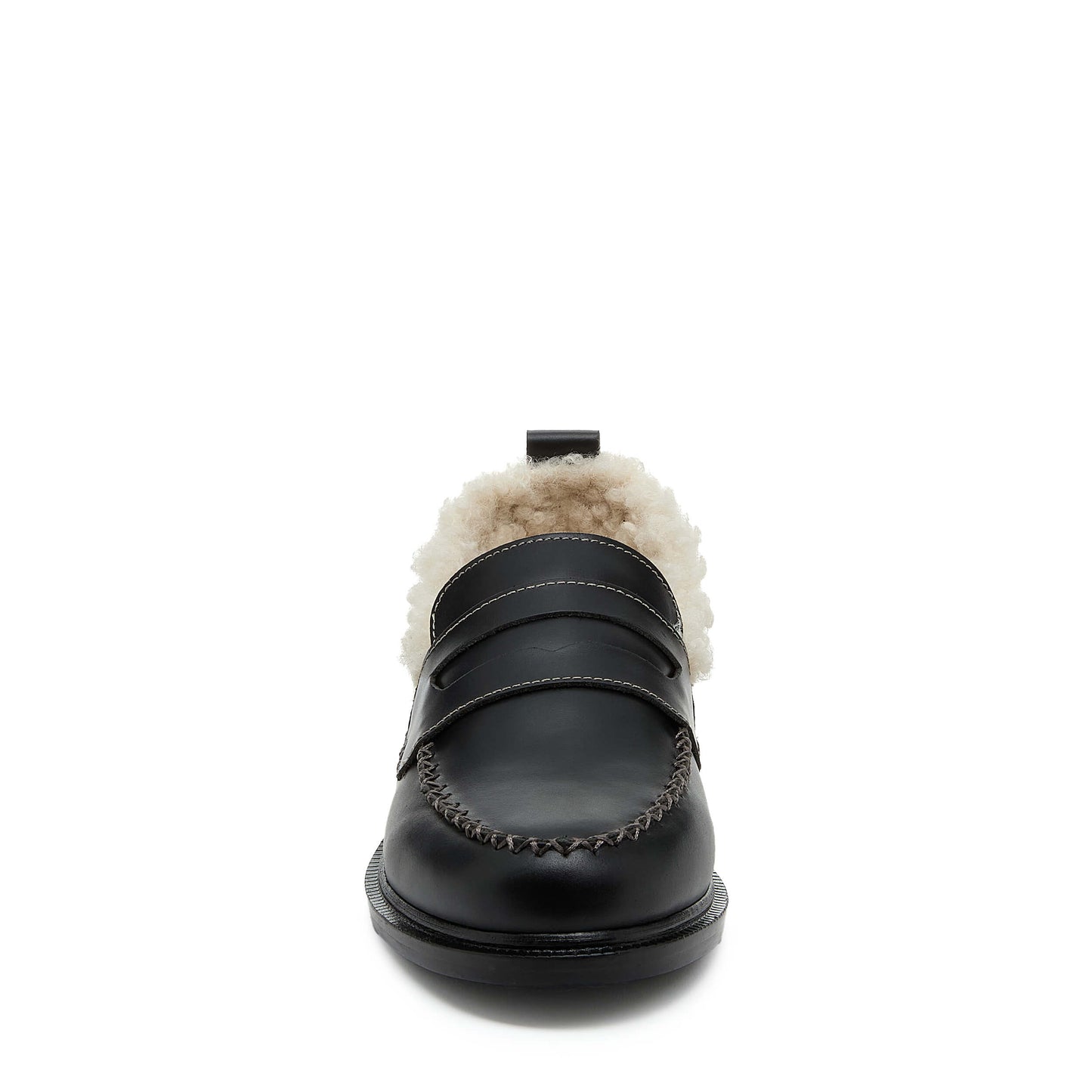 Kelsi Dagger Brooklyn Women's Lens Black Shearling Loafers