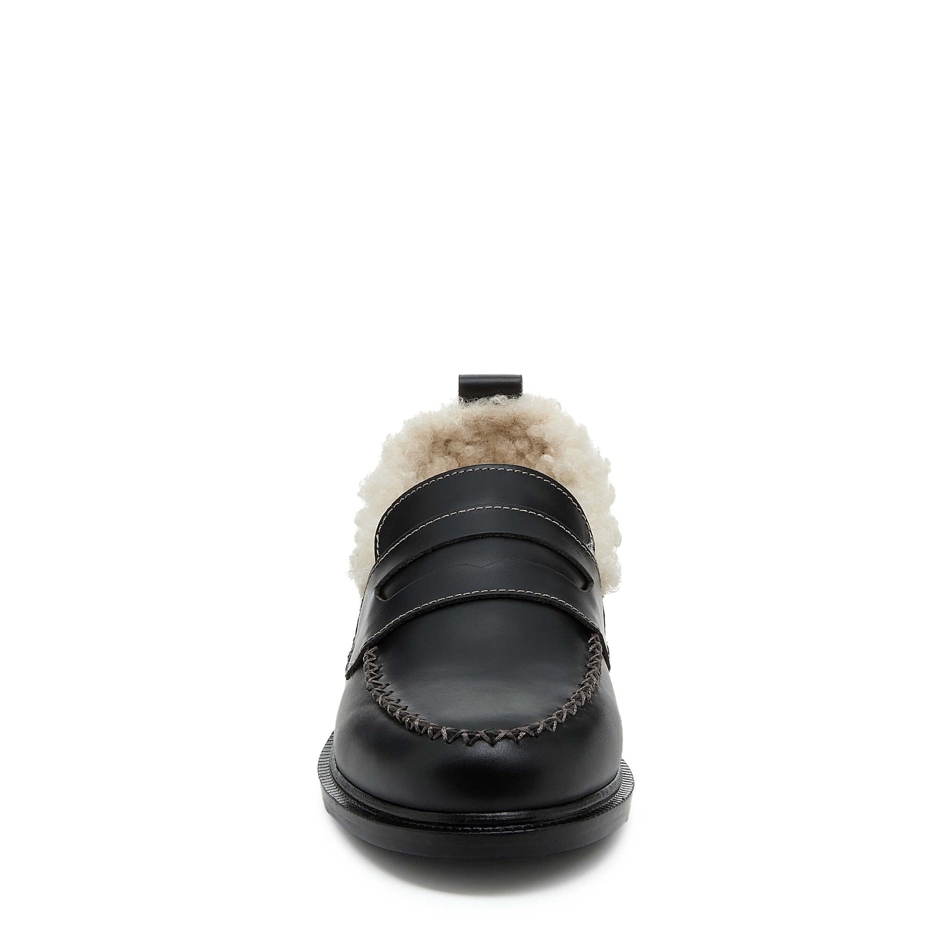 Kelsi Dagger Brooklyn Women's Lens Black Shearling Loafers