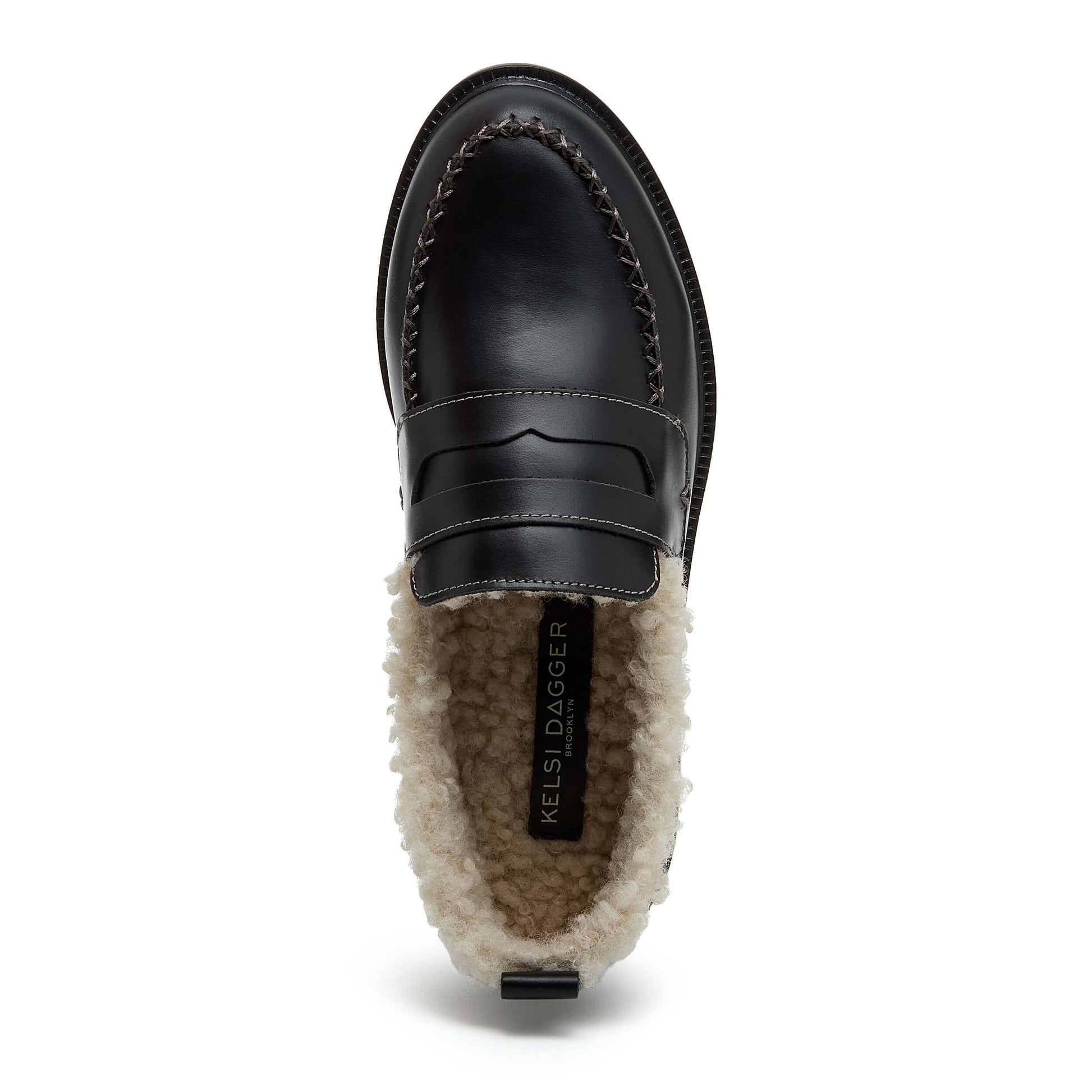 Kelsi Dagger Brooklyn Women's Lens Black Shearling Loafers