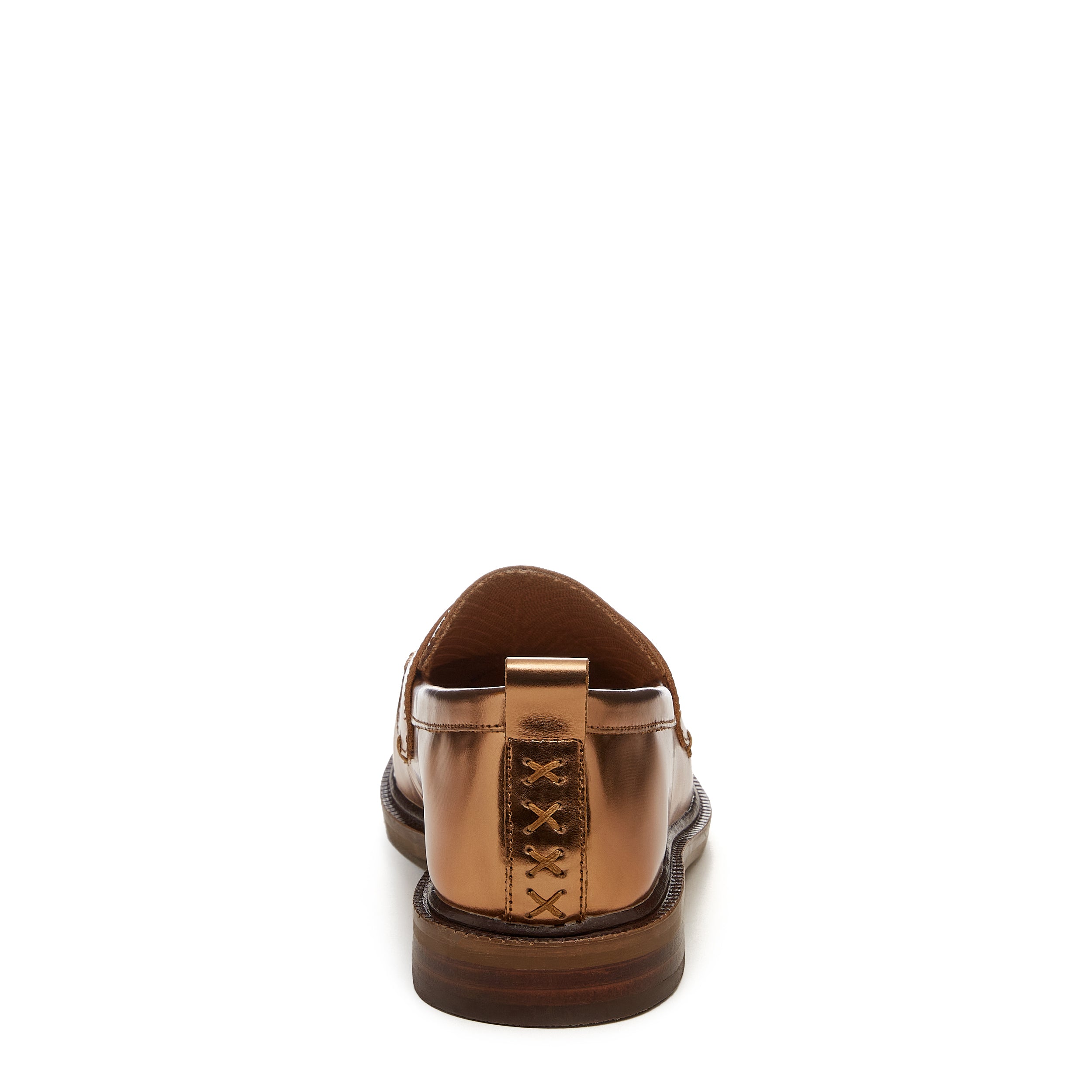 Metallic leather shop loafers