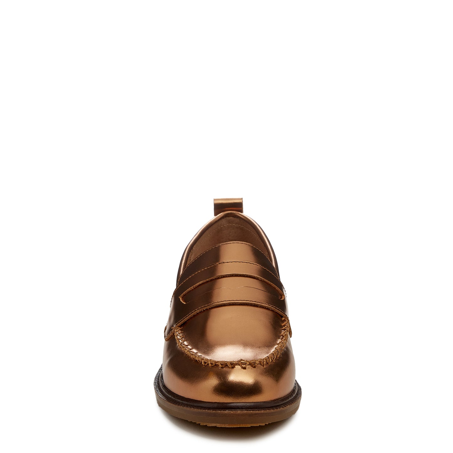 Lens Cognac Metallic Loafers