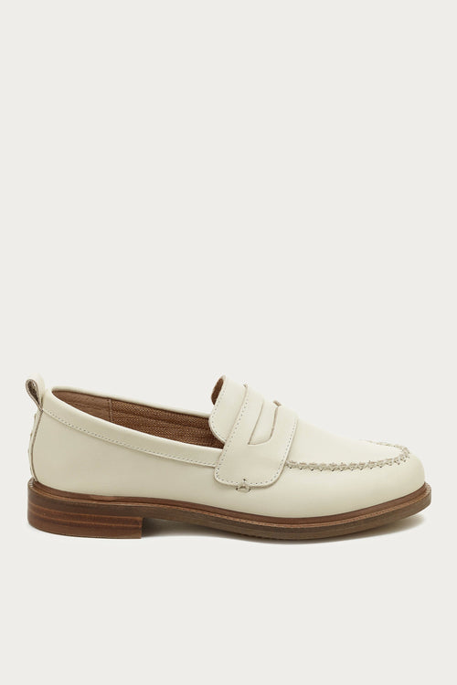 Lens Salt Natural Leather Loafers