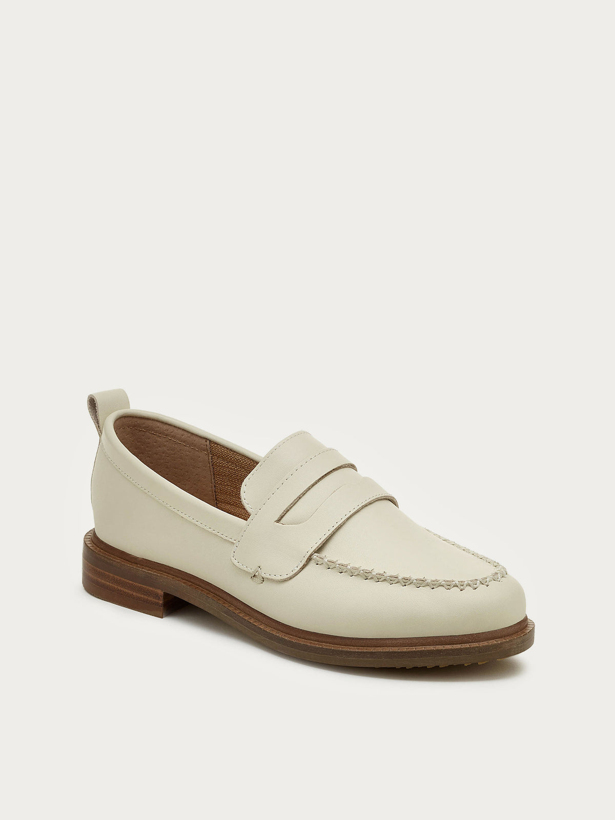 Lens Salt Natural Leather Loafers