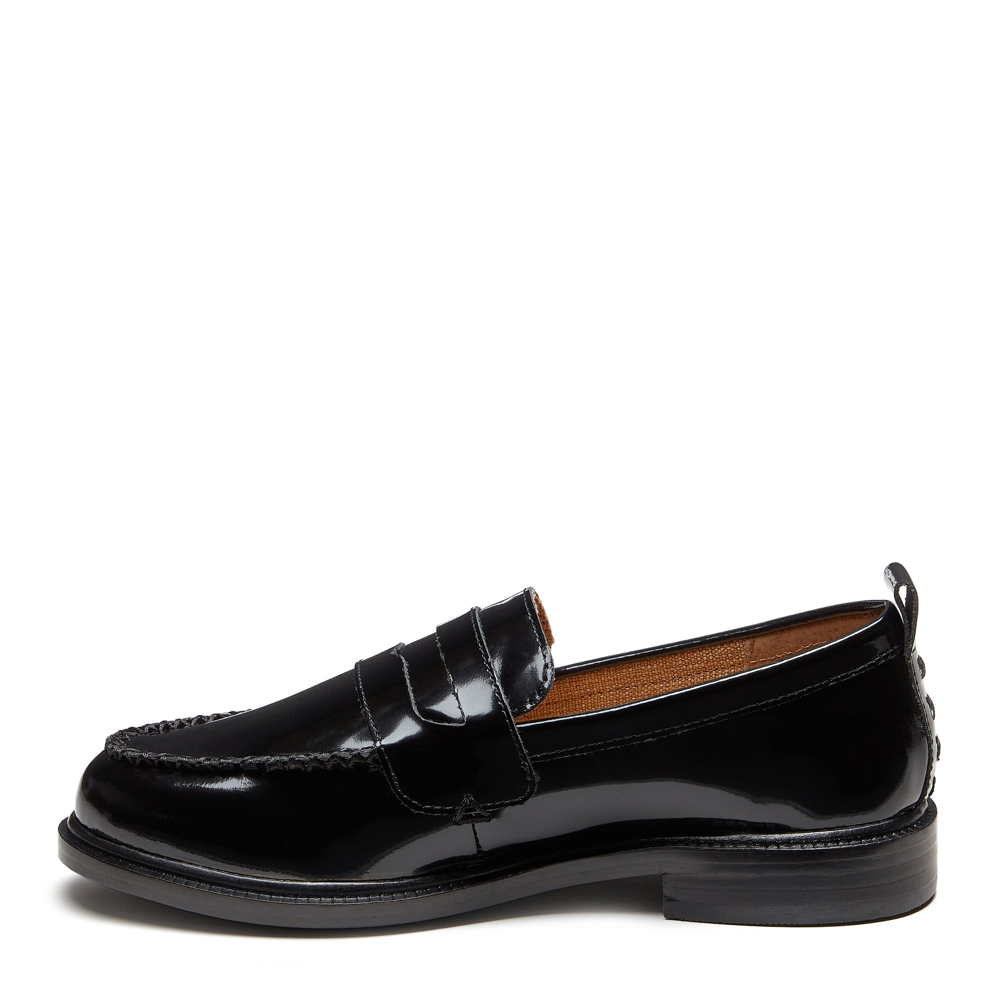 Women’s Lens All Black Leather Wide Width Loafers by Kelsi Dagger BK®