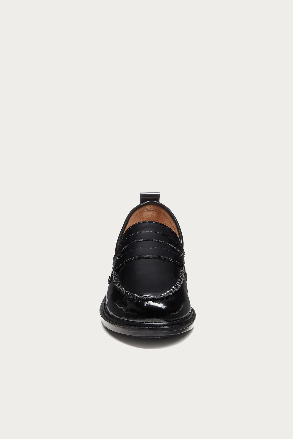 Lens All Black Leather Loafers