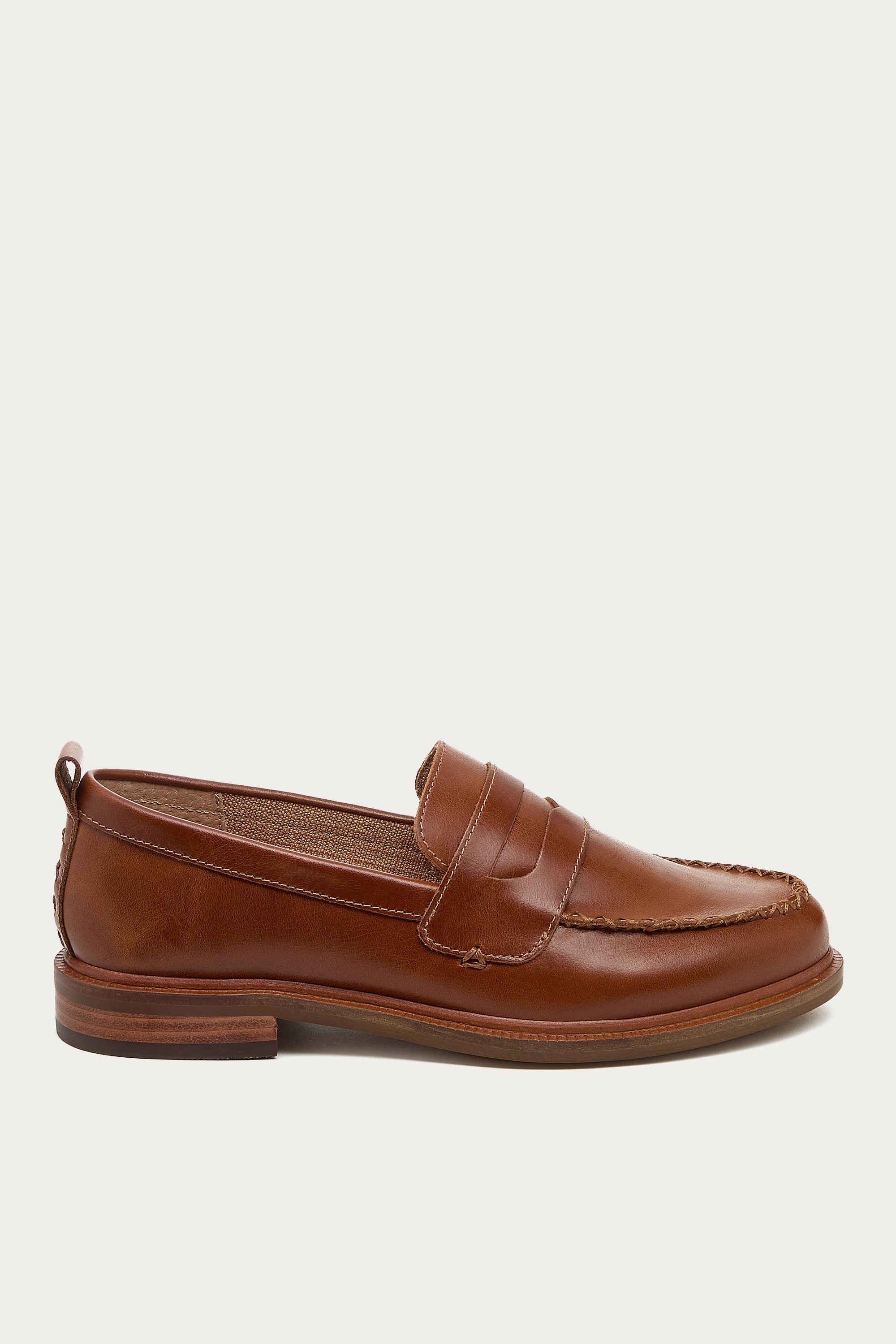 Lens Caramel Wide Width Leather Loafers