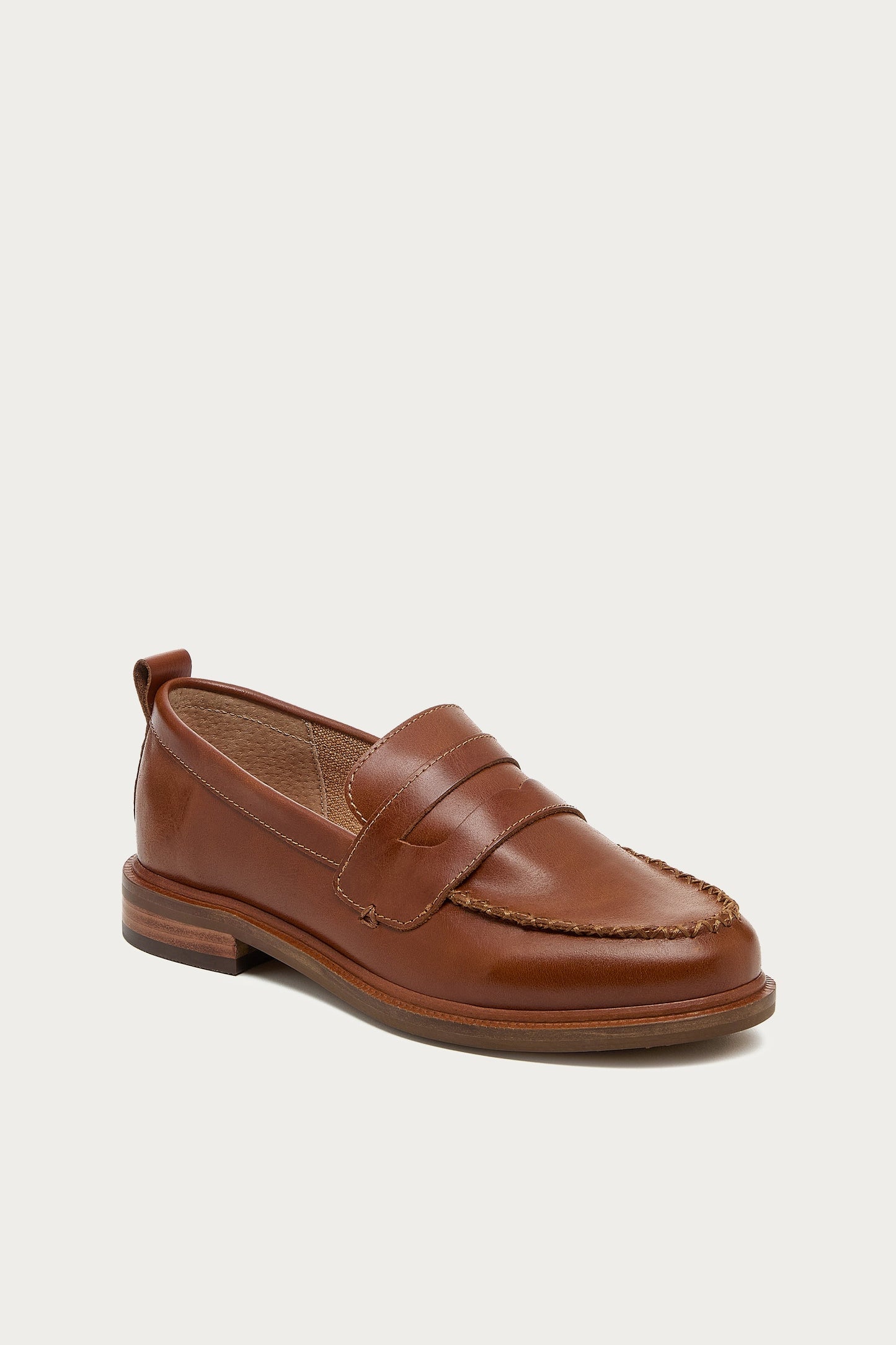 Lens Caramel Leather Loafers