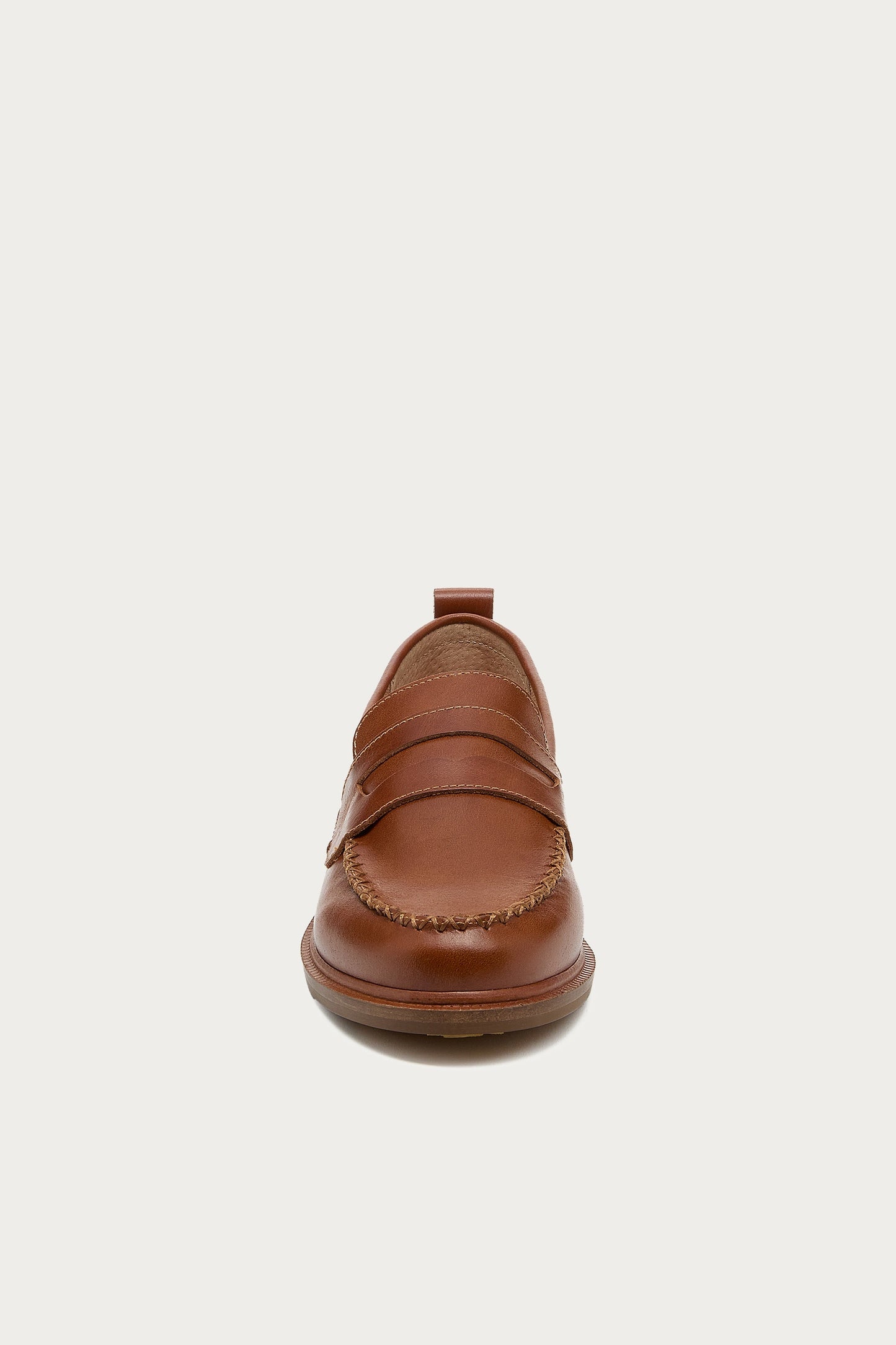 Lens Caramel Leather Loafers