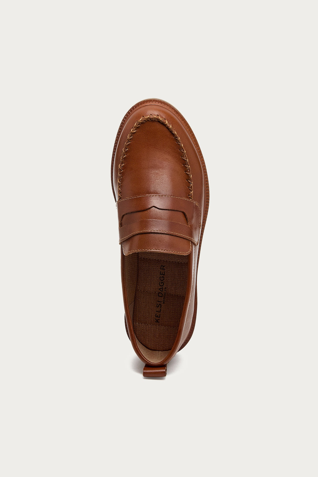 Lens Caramel Leather Loafers