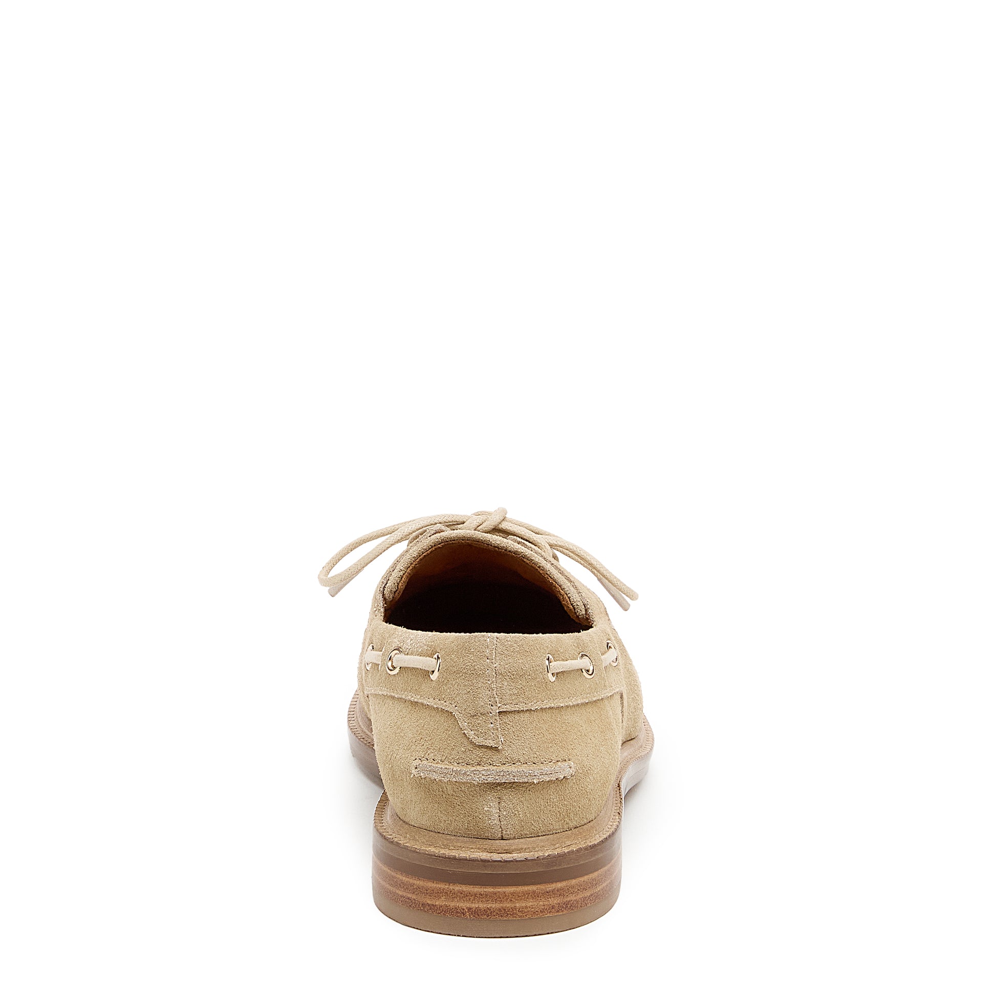 linny oatmeal suede boat shoe, sole and heel construction detail, Kelsi Dagger Brooklyn