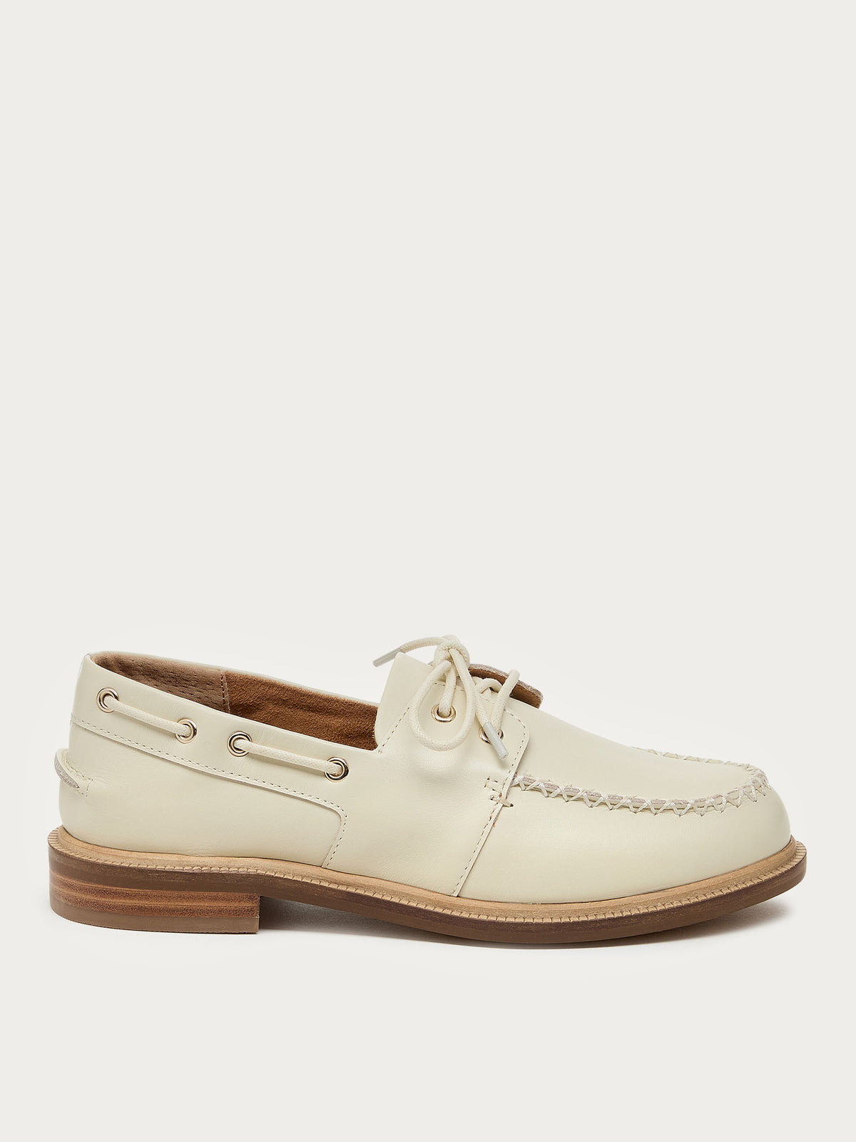 Linny Shell Leather Boat Shoe