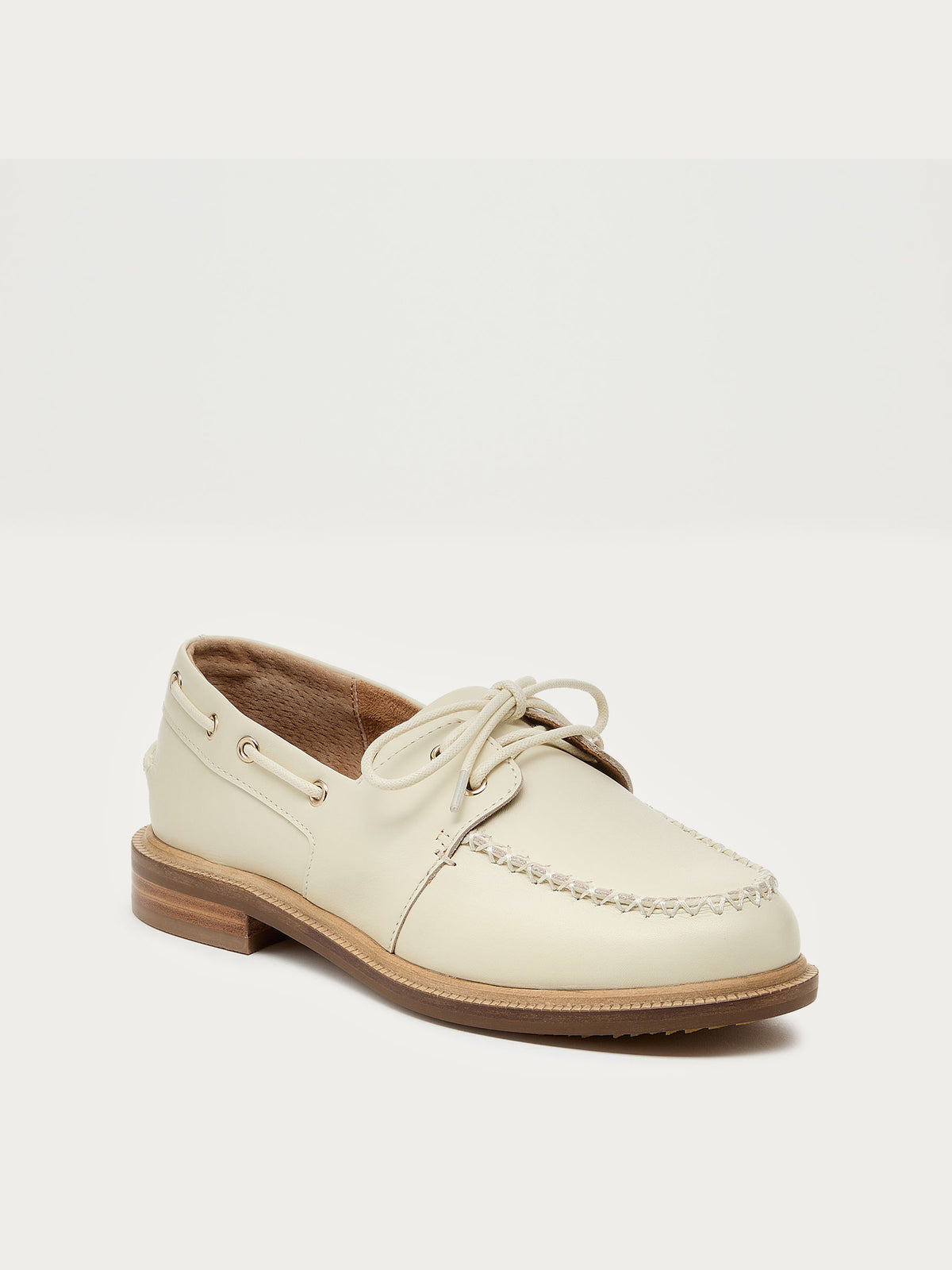 Linny Shell Leather Boat Shoe