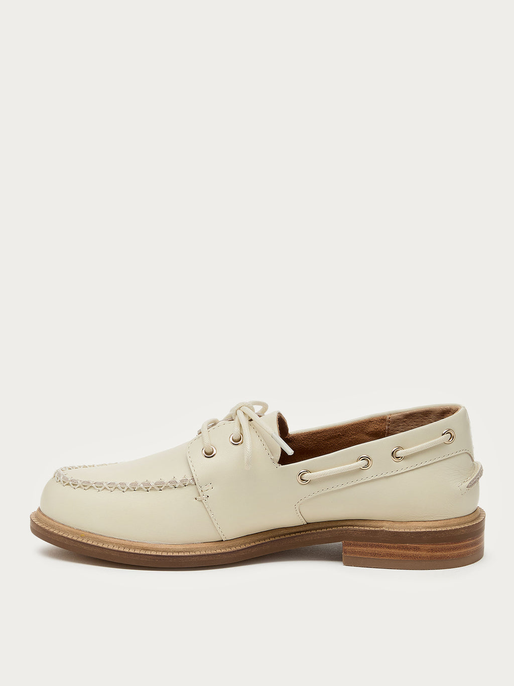 Linny Shell Leather Boat Shoe