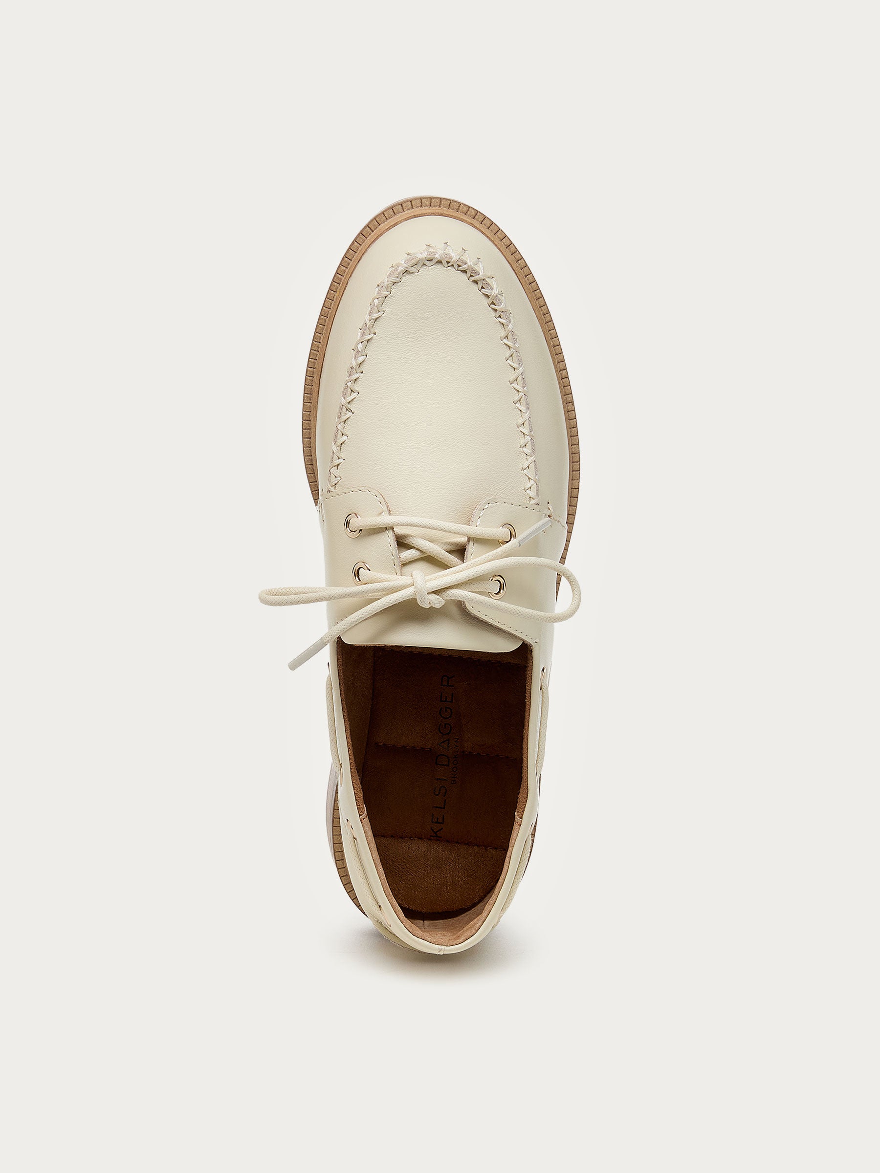 Linny Shell Leather Boat Shoe