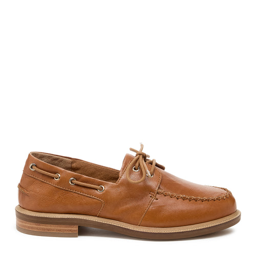 Linny Fox Leather Boat Shoe