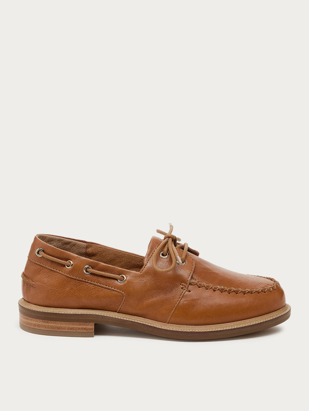 Linny Fox Leather Boat Shoe