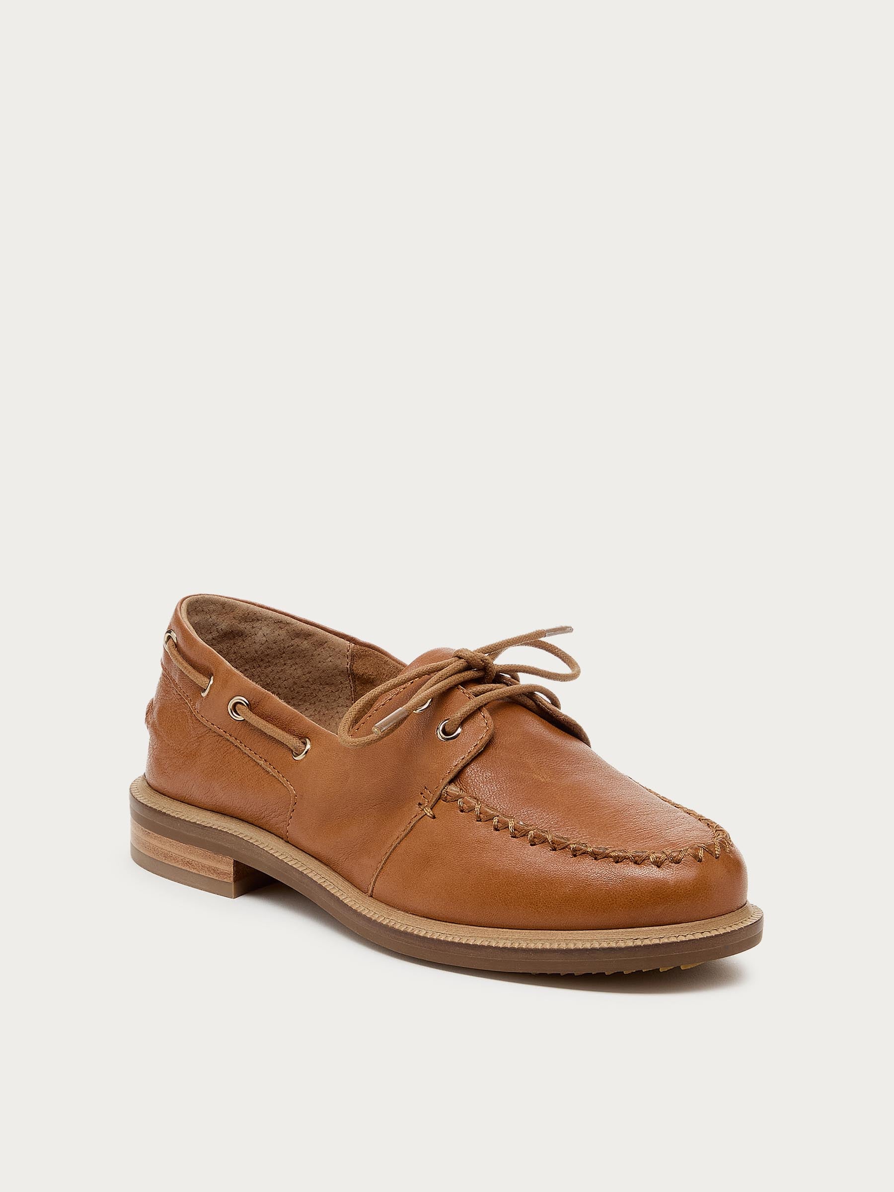 Linny Fox Leather Boat Shoe