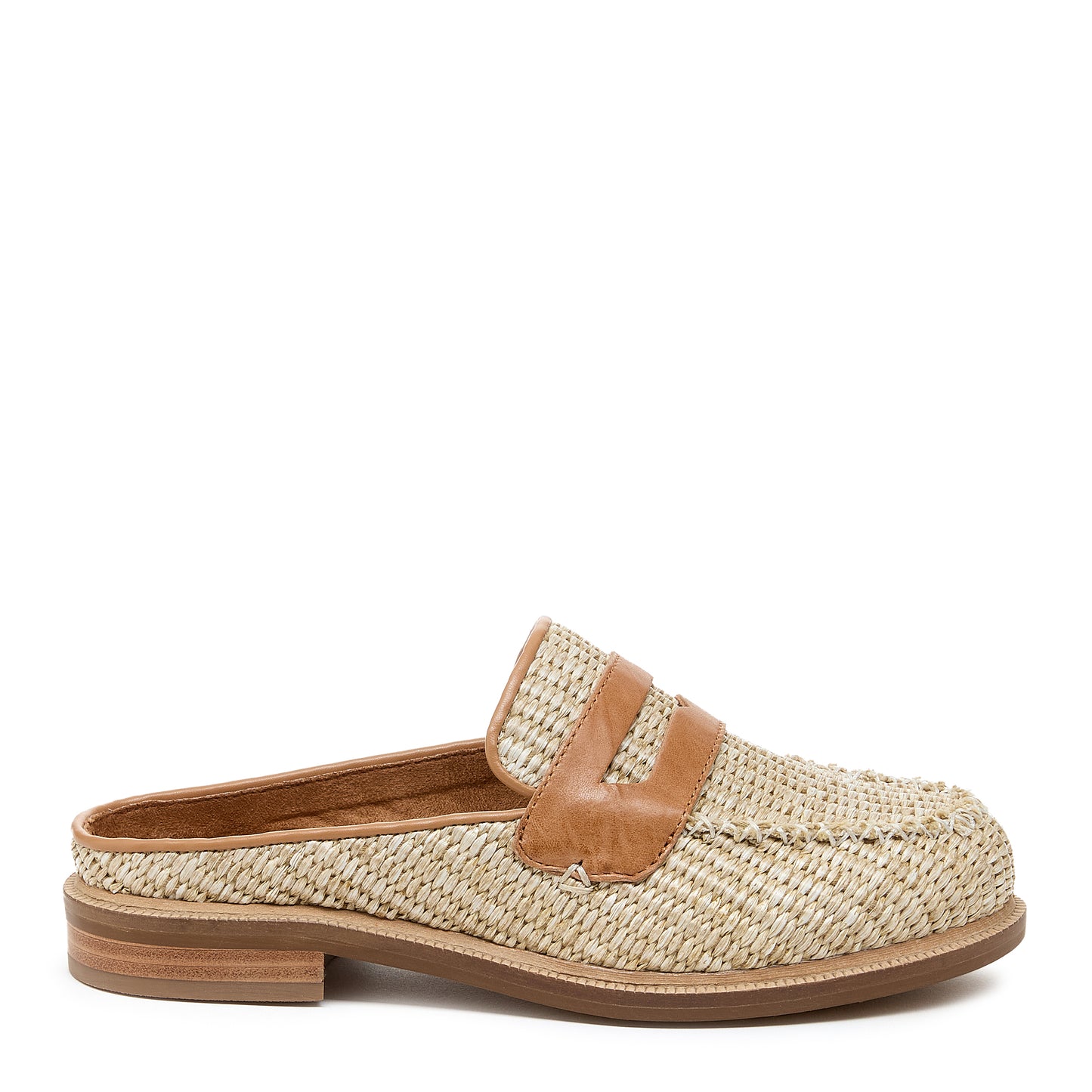 Lock Natural Raffia Loafer Mules - Women's Loafer Mule