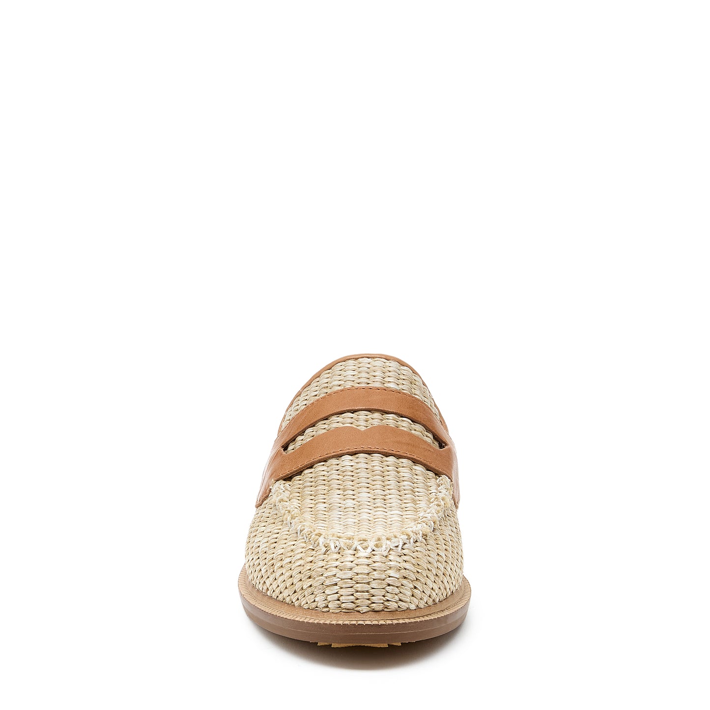 Lock Natural Raffia Loafer Mules - Women's Loafer Mule
