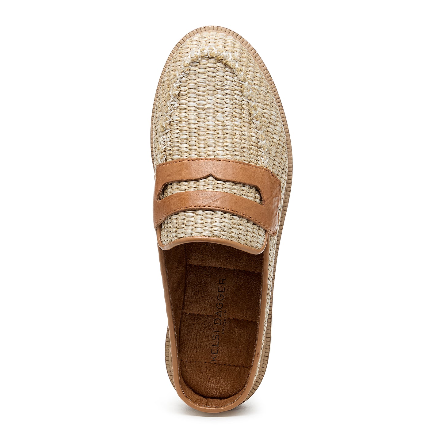 Lock Natural Raffia Loafer Mules - Women's Loafer Mule