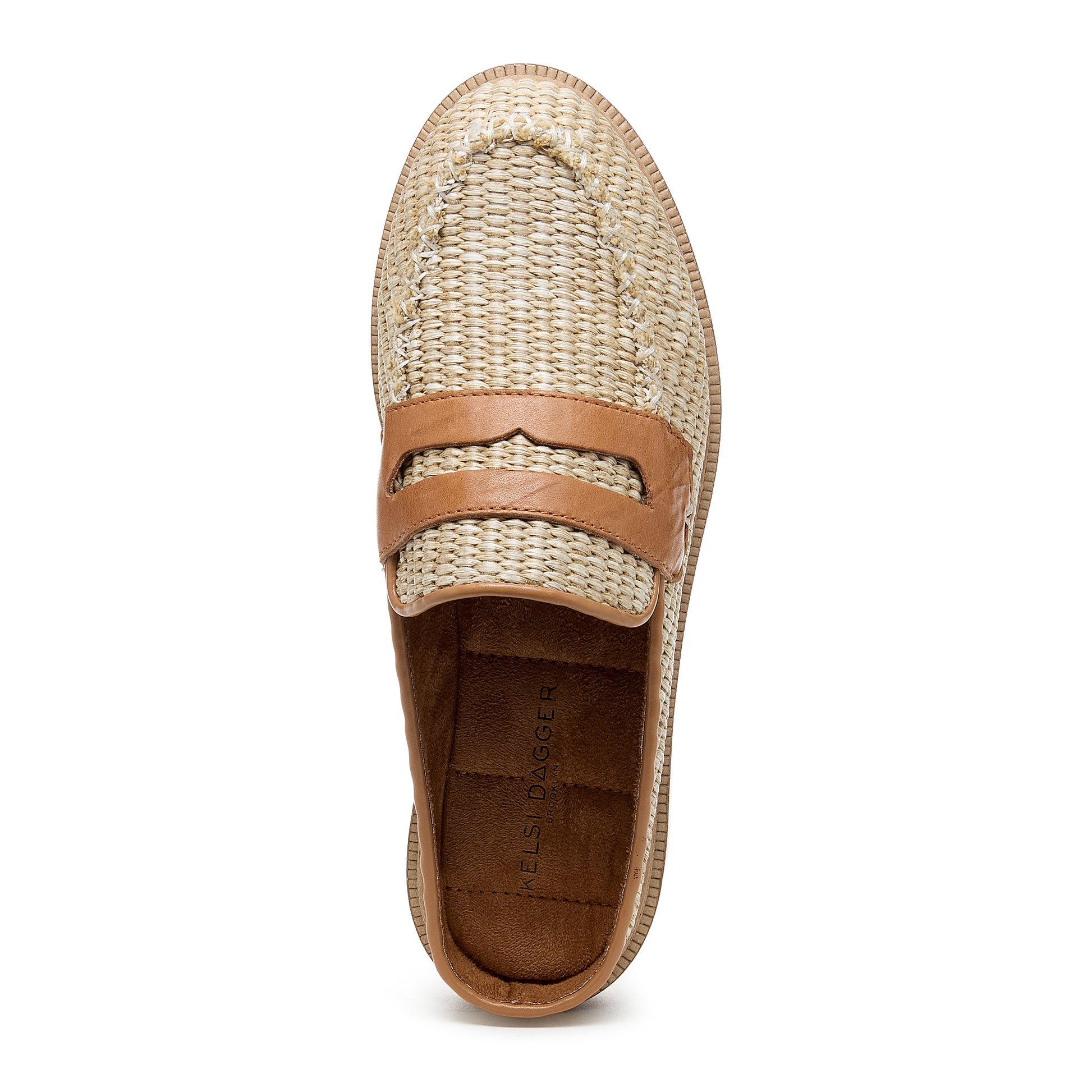 Lock Natural Raffia Loafer Mules - Women's Loafer Mule